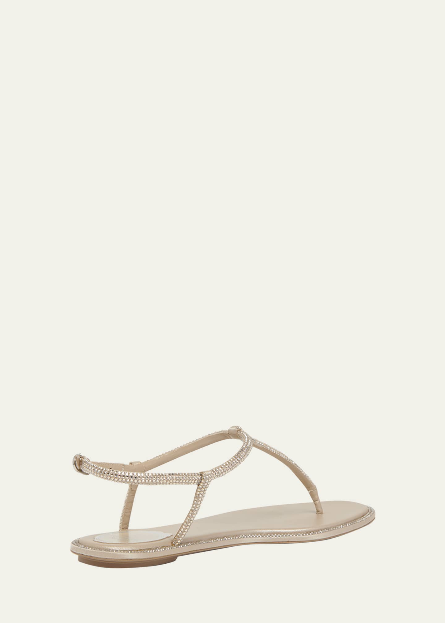 Rene Caovilla Strass T-Strap Thong Sandals Image 3 of 4
