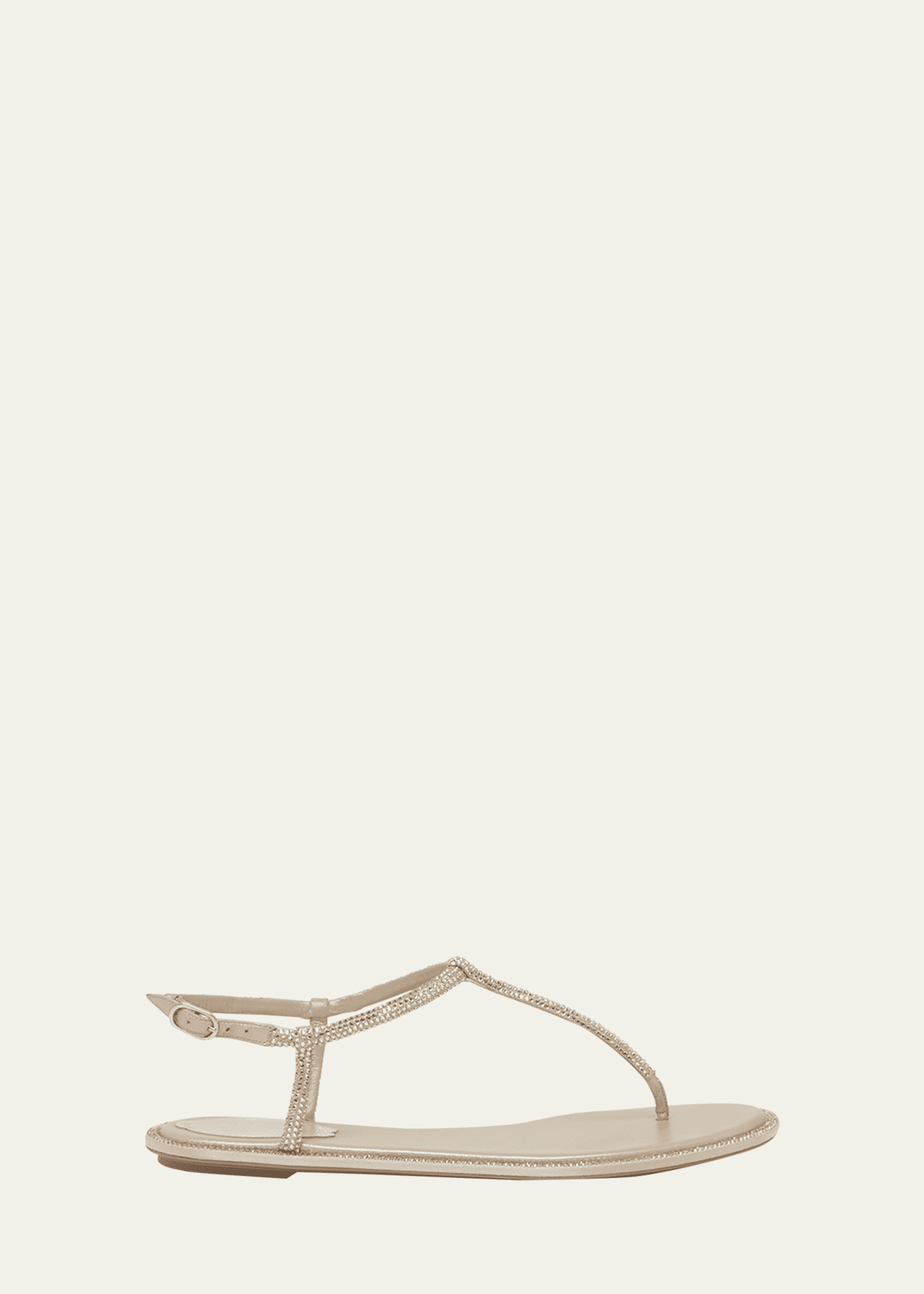 Rene Caovilla Strass T-Strap Thong Sandals Image 1 of 4