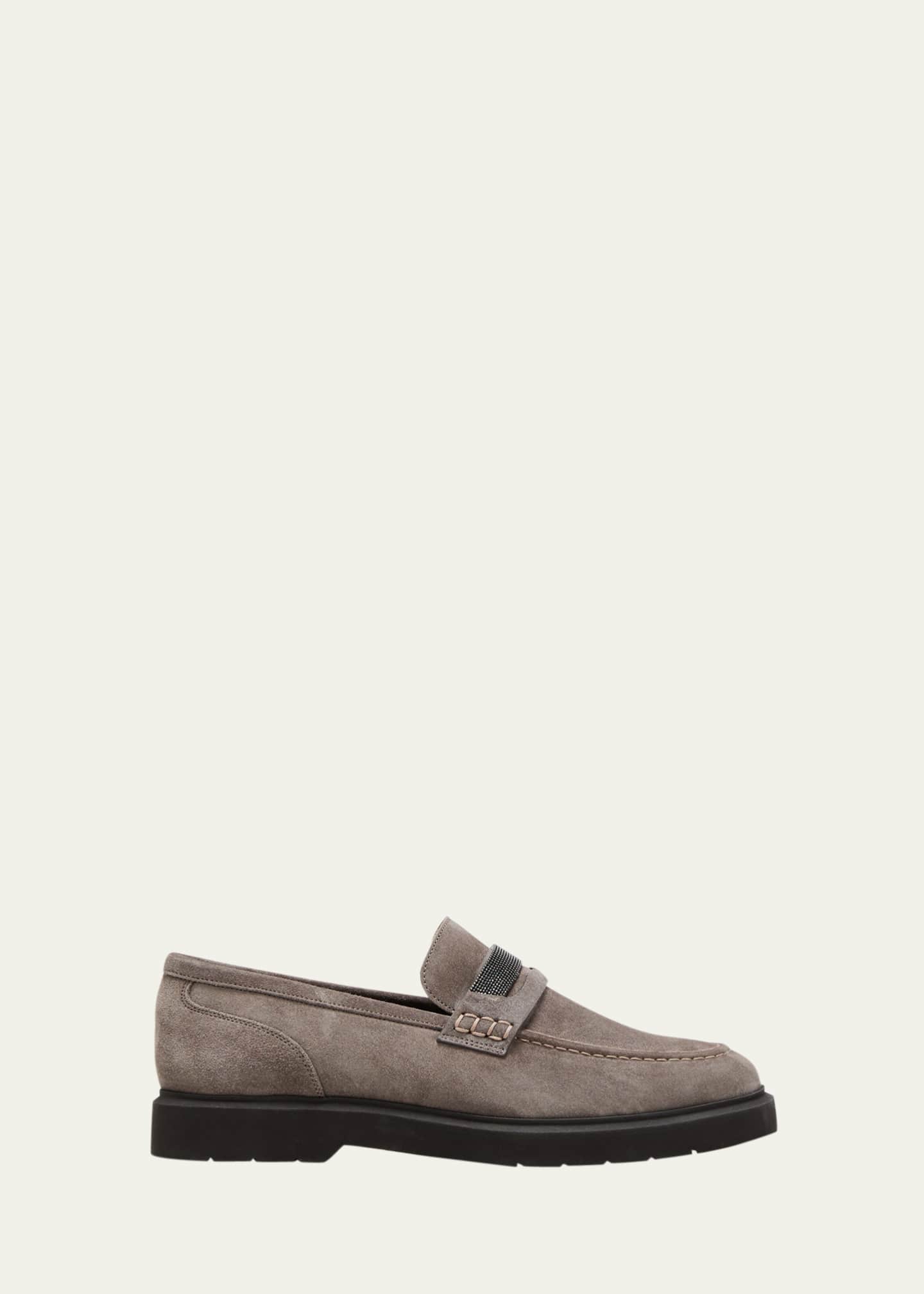 Brunello Cucinelli Suede Monili Casual Loafers Image 1 of 3
