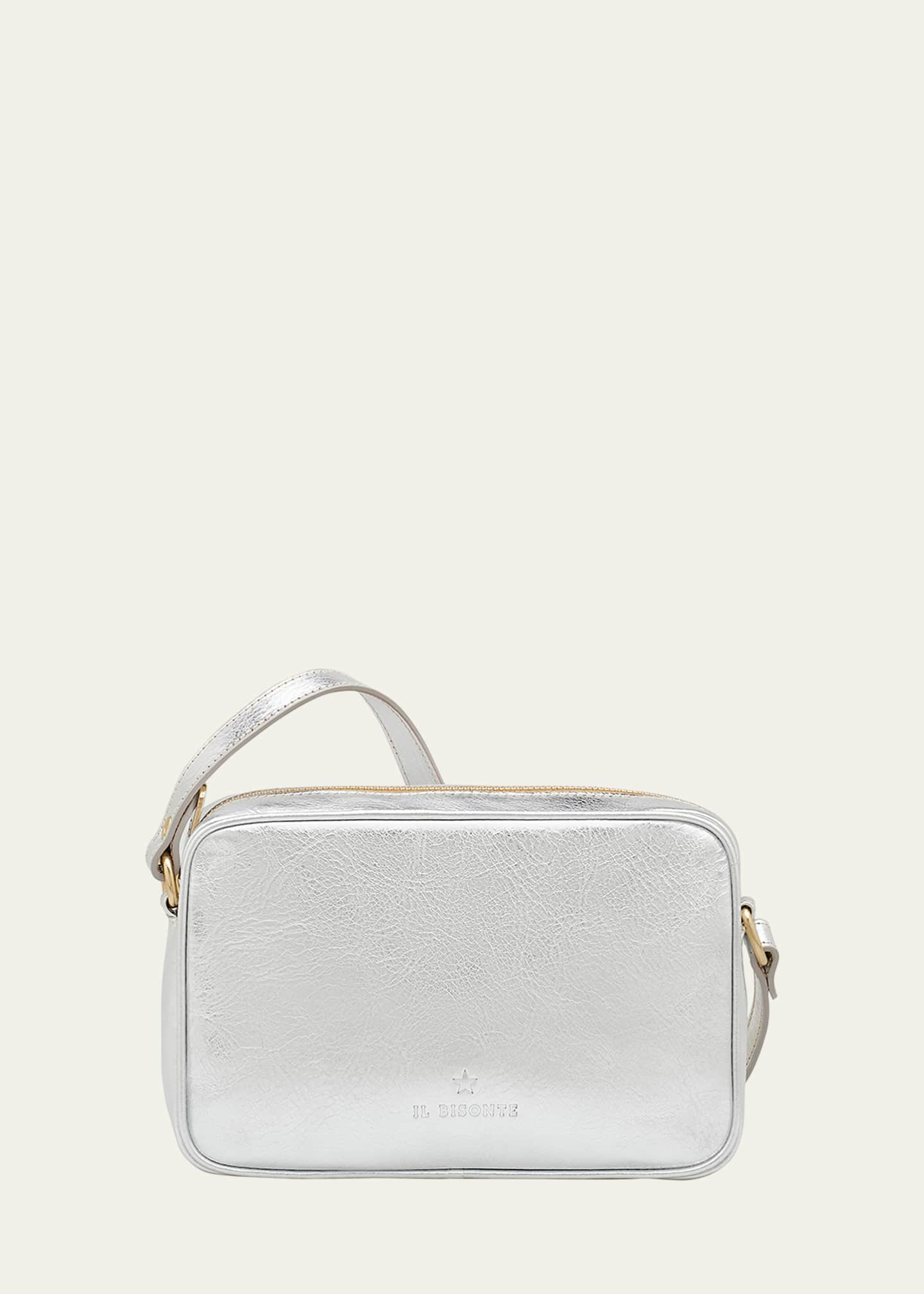 Il Bisonte Oliveta Metallic Leather Camera Crossbody Bag Image 1 of 3