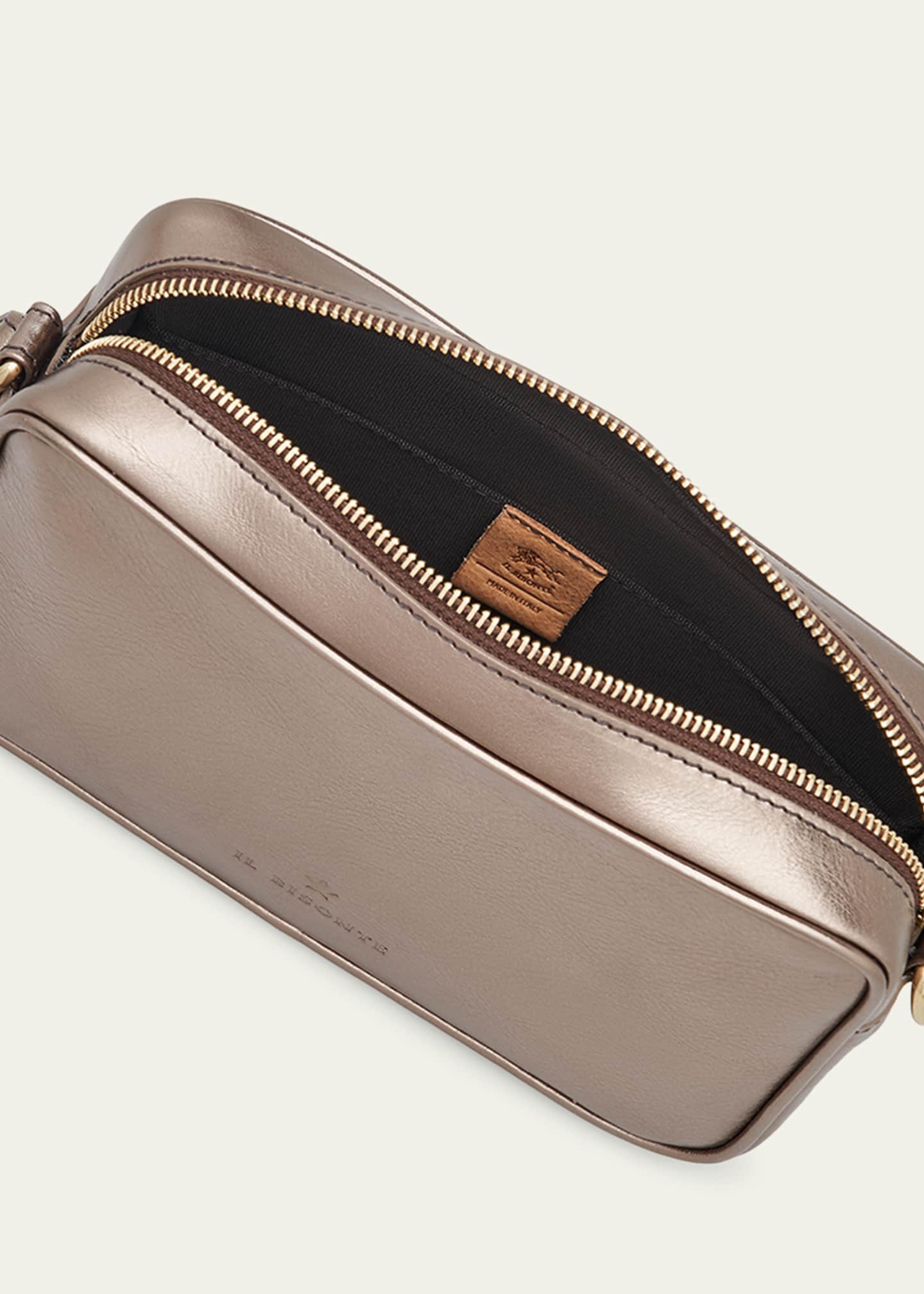 Il Bisonte Oliveta Metallic Leather Camera Crossbody Bag Image 3 of 3