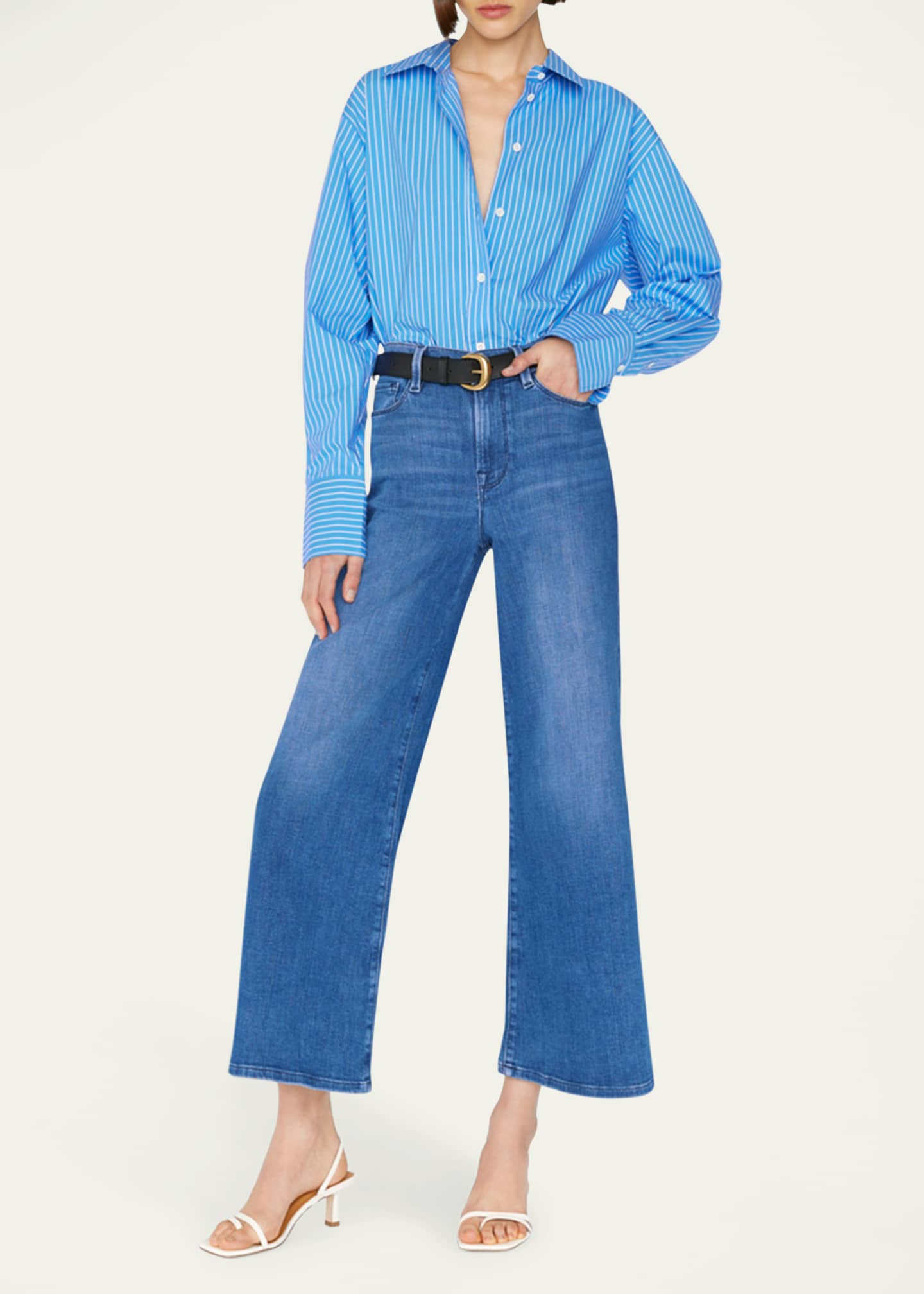FRAME Le Palazzo Cropped Jeans Image 2 of 5