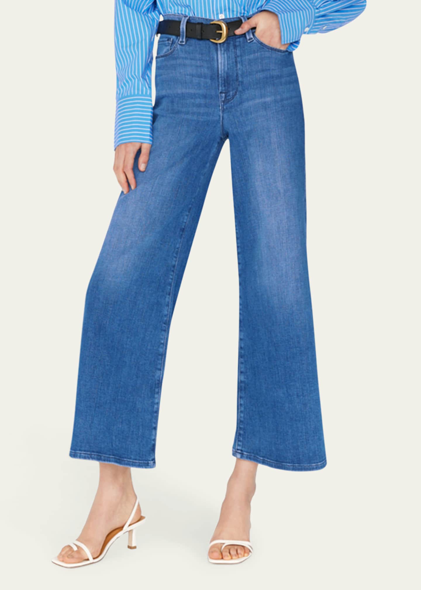 FRAME Le Palazzo Cropped Jeans Image 4 of 5