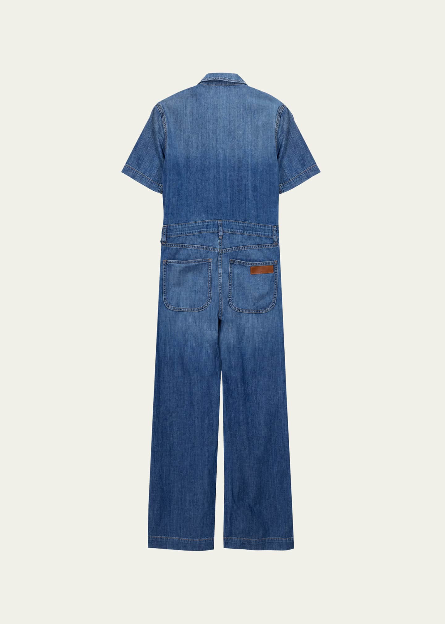 Zip front denim overalls hotsell