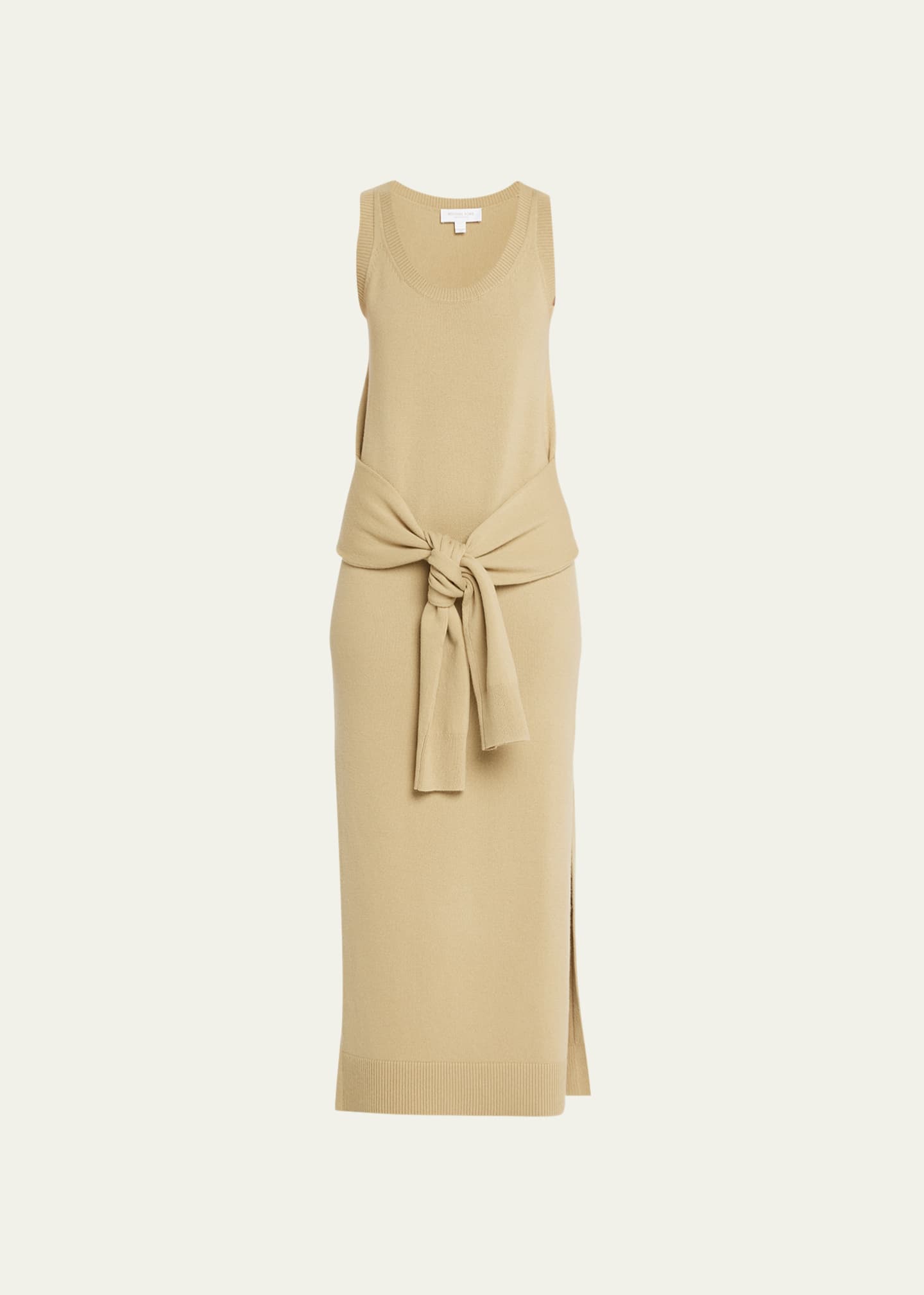 Michael Kors Collection Cashmere Midi Dress with Tie Waist Bergdorf