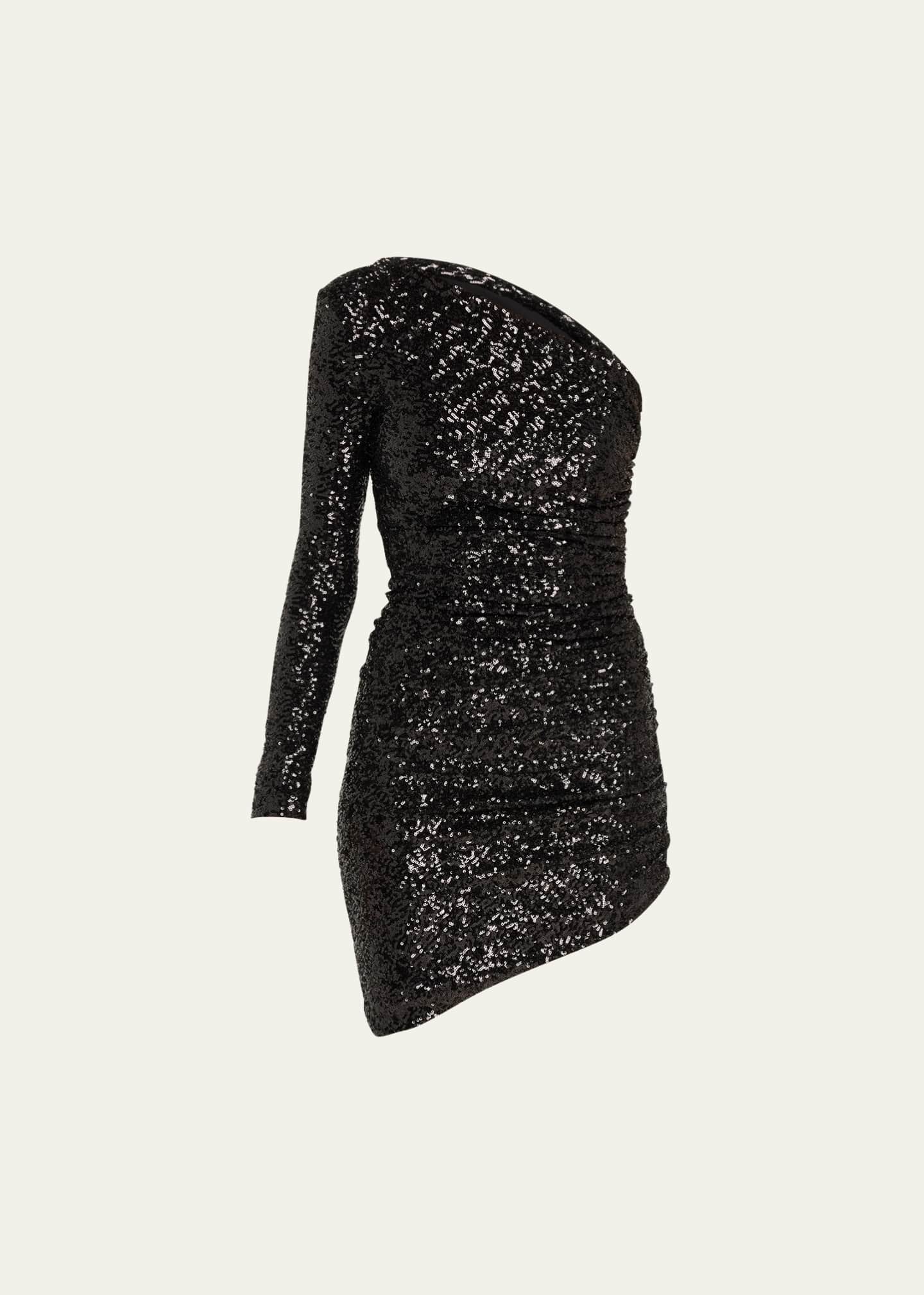 Michael Kors Collection Sequin-Embellished One-Shoulder Asymmetric Dress -  Bergdorf Goodman