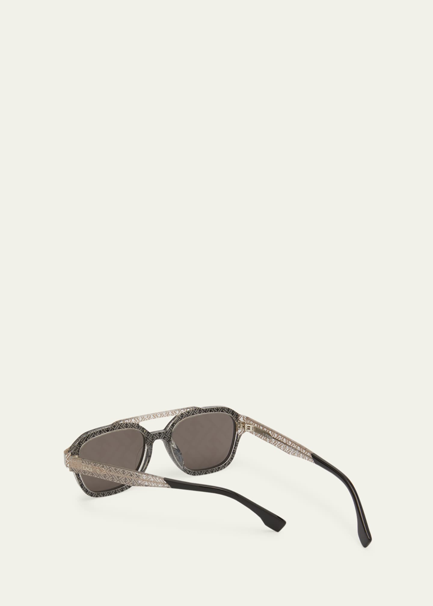 Fendi Men's Double-Bridge Geometric Logo Sunglasses