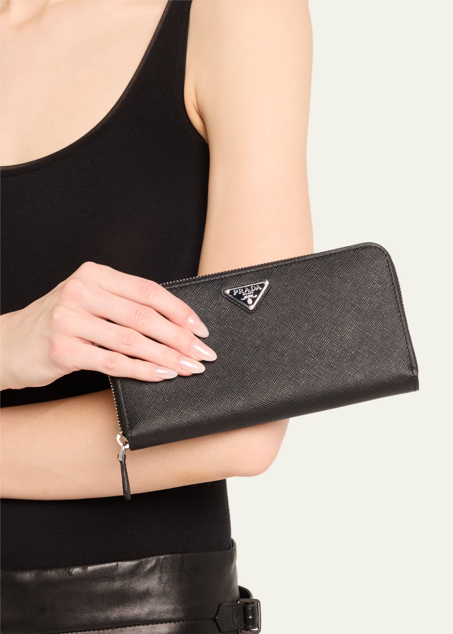 Prada Saffiano Leather Continental Wallet Image 2 of 4