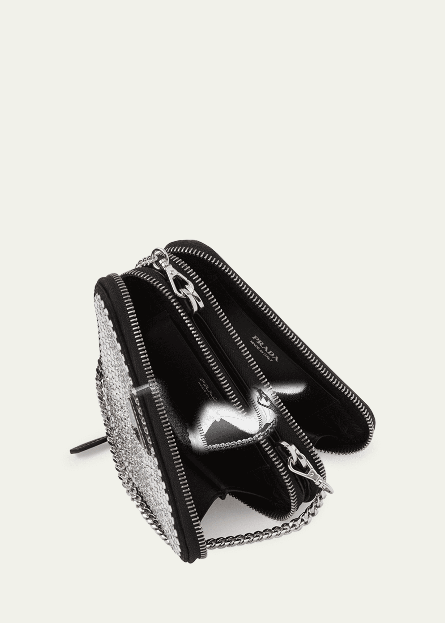 Prada Triangle Crystal-embellished Mini Bag