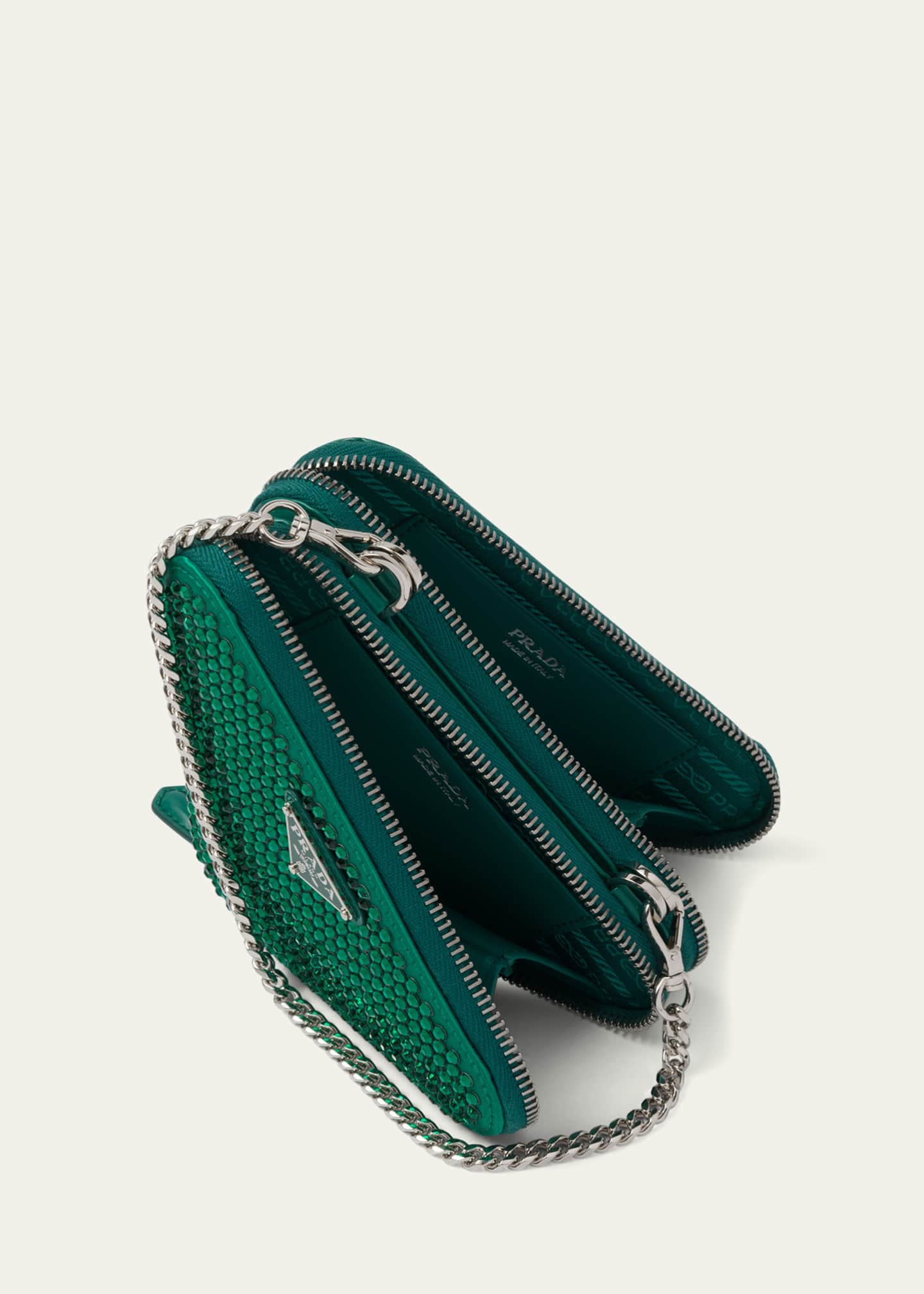 Prada Mini Crystal Triangle Shoulder Bag Image 3 of 3