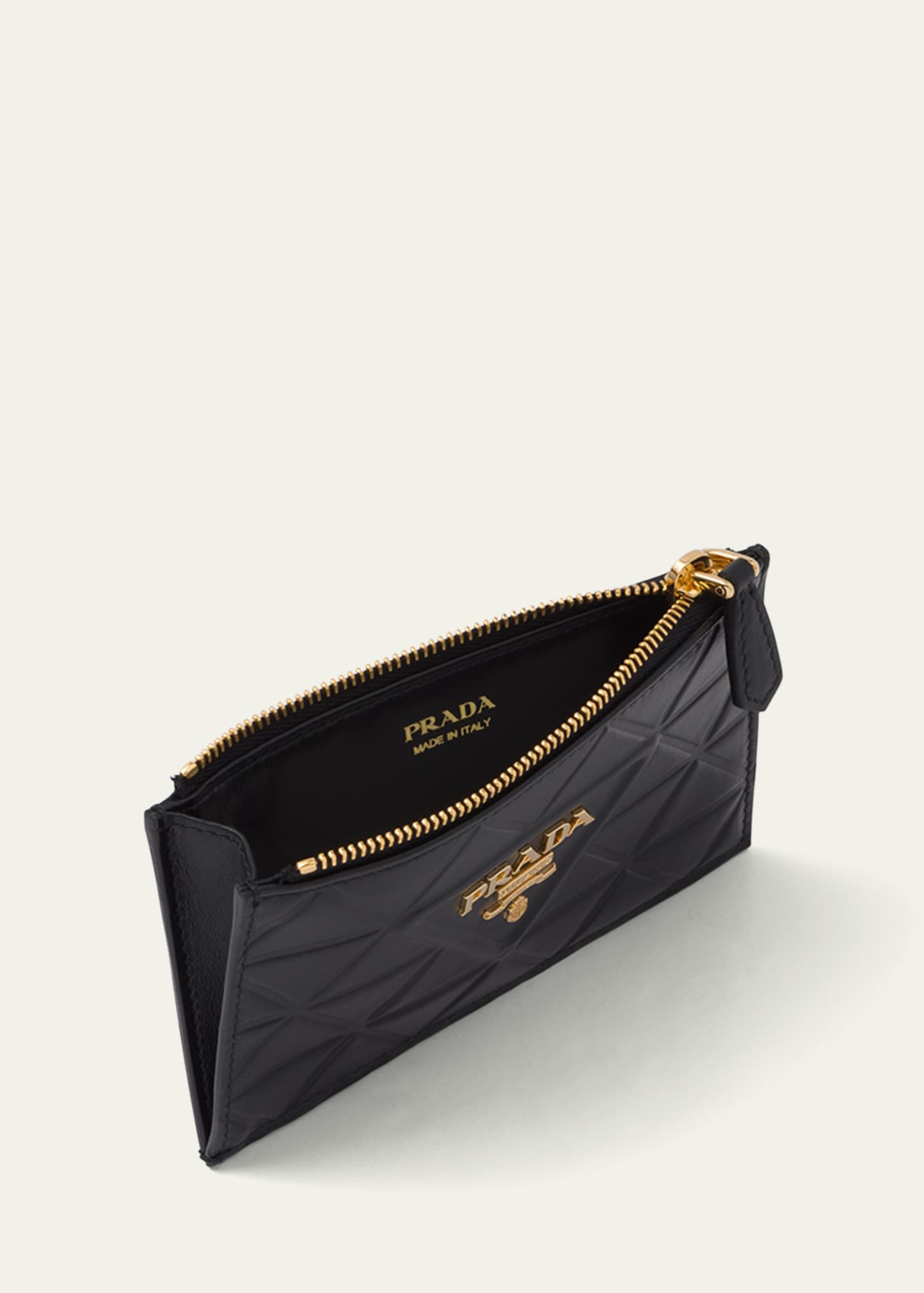 小物 PRADA SAFFIANO TRIANGOLO Prada Saffiano Triangolo Saffiano Wallet - Bergdorf Goodman