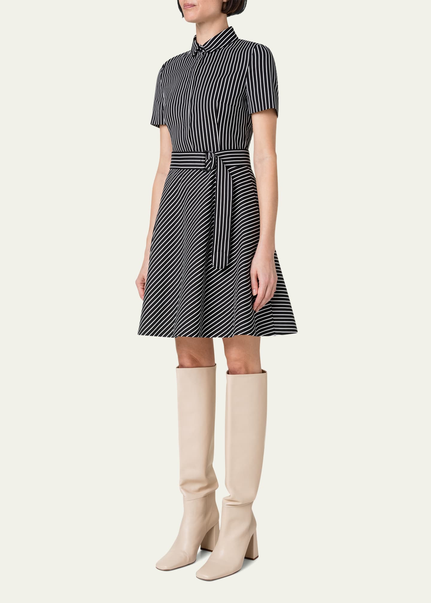 BELTED MINI SHIRTDRESS