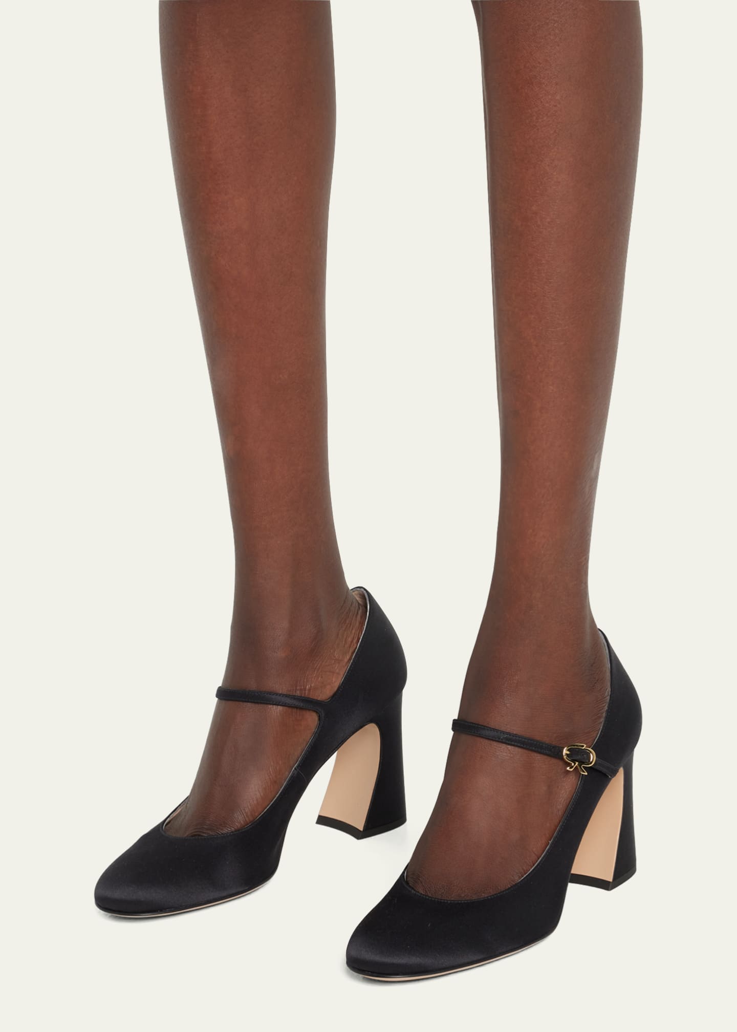 Gianvito Rossi Satin Mary Jane Pumps Bergdorf Goodman