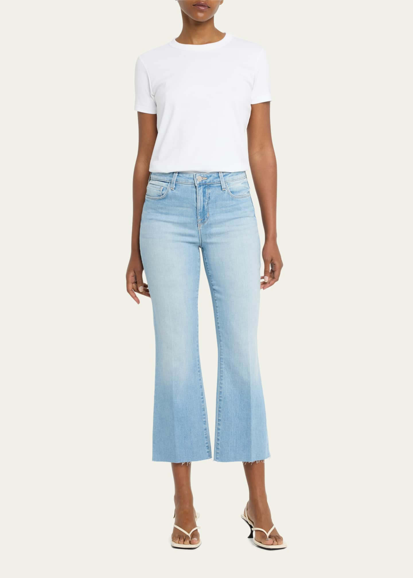 Higher High-Waisted Cut-Off Flare Jeans