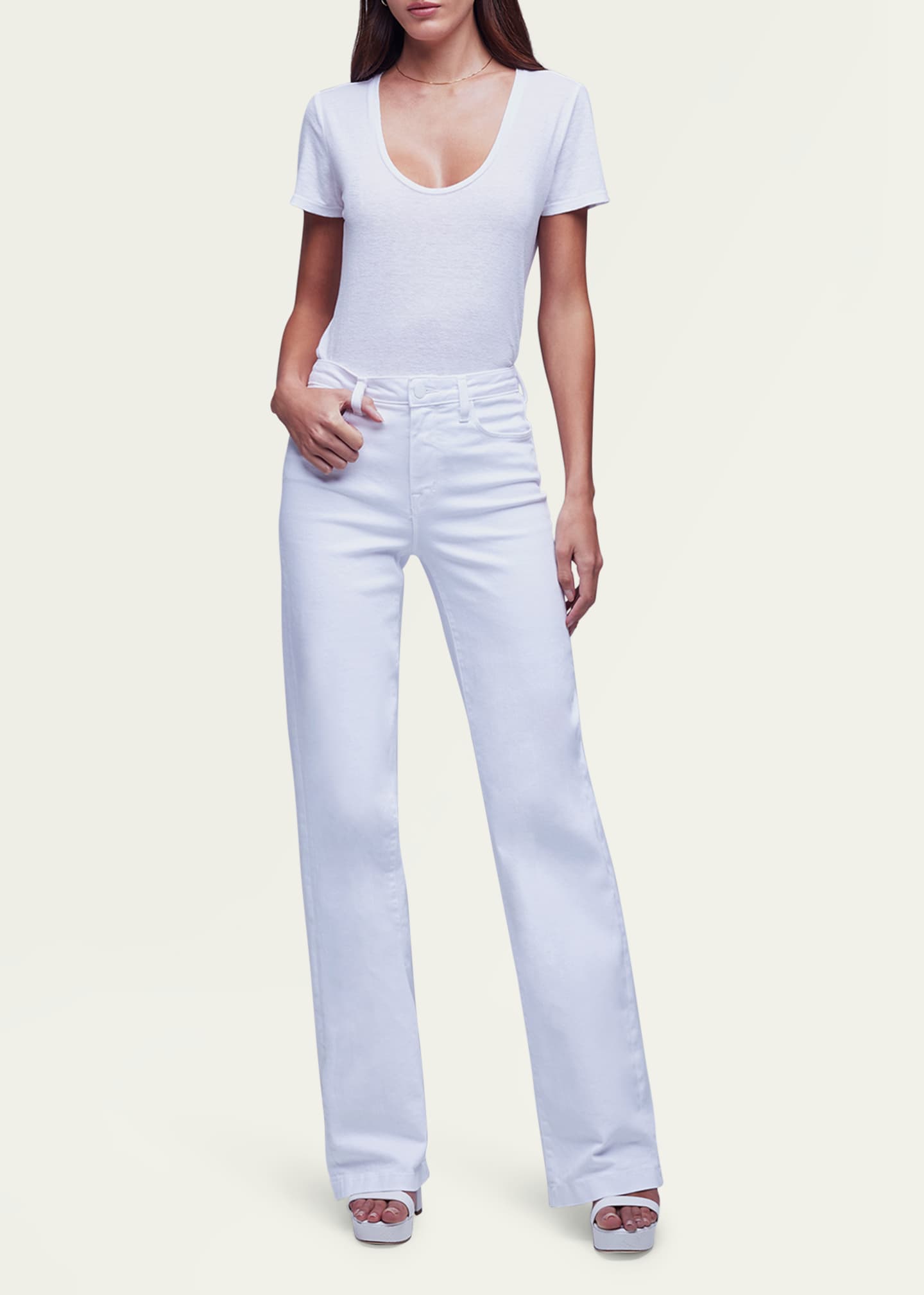 L'Agence Clayton High Rise Wide-Leg Jeans Image 2 of 5