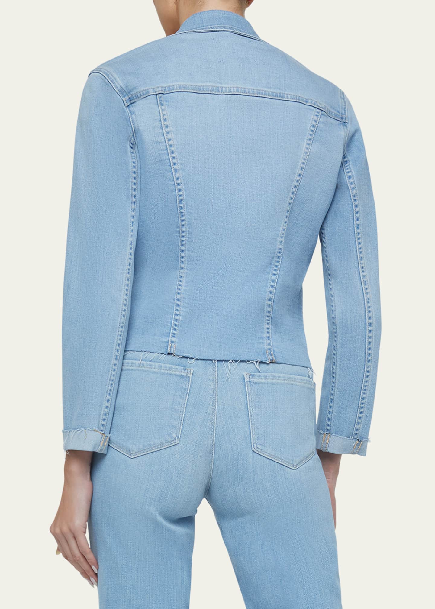 L'Agence Janelle Cut-Off Denim Jacket Image 3 of 4