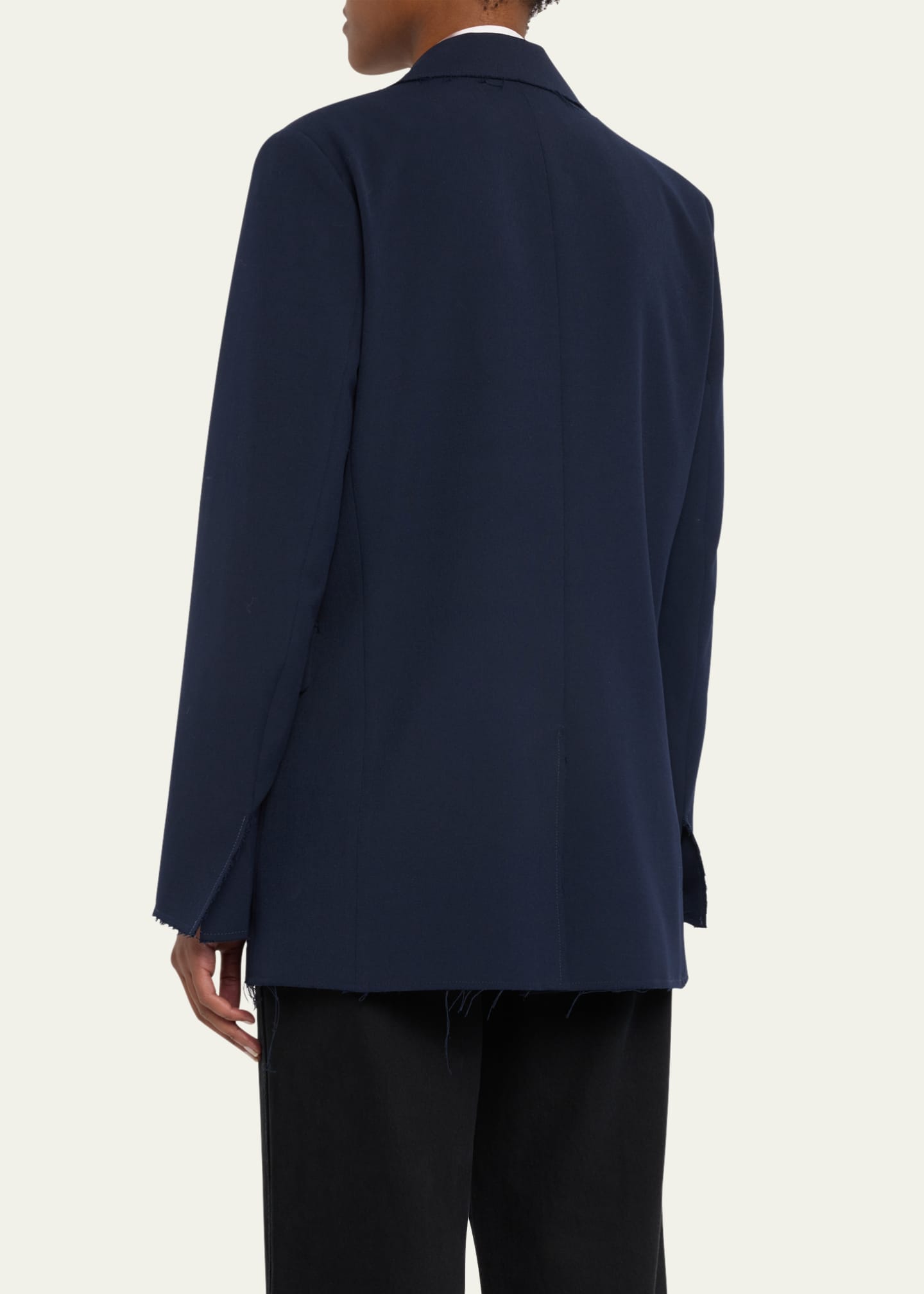FRAME Oversized Raw Edge Blazer Bergdorf Goodman