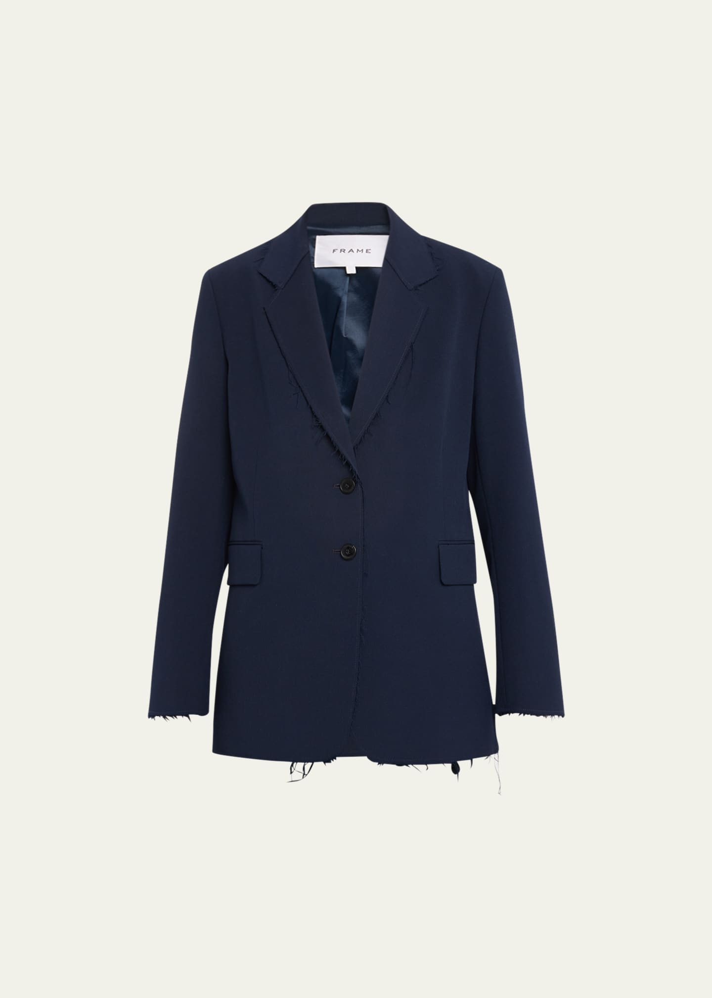 FRAME Oversized Raw Edge Blazer Bergdorf Goodman