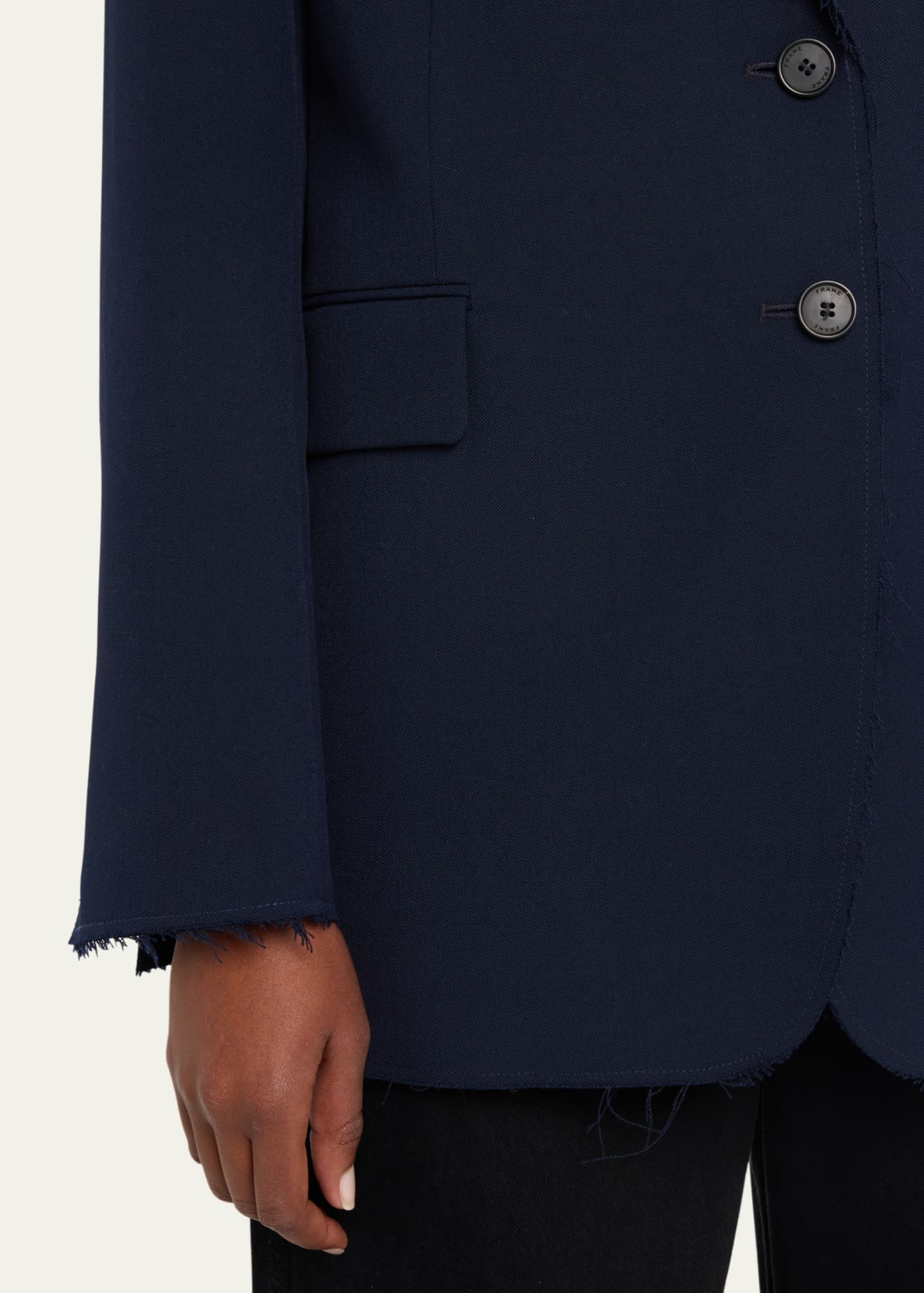 FRAME Oversized Raw Edge Blazer Bergdorf Goodman