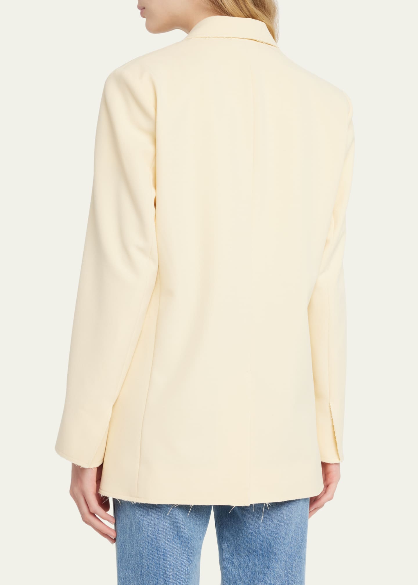 FRAME Oversized Raw Edge Blazer Bergdorf Goodman