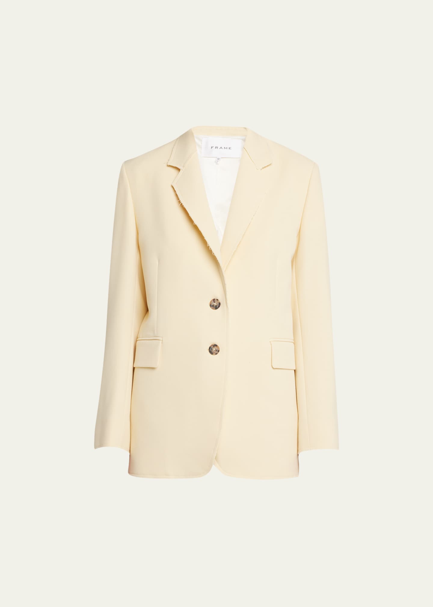 FRAME Oversized Raw Edge Blazer Bergdorf Goodman