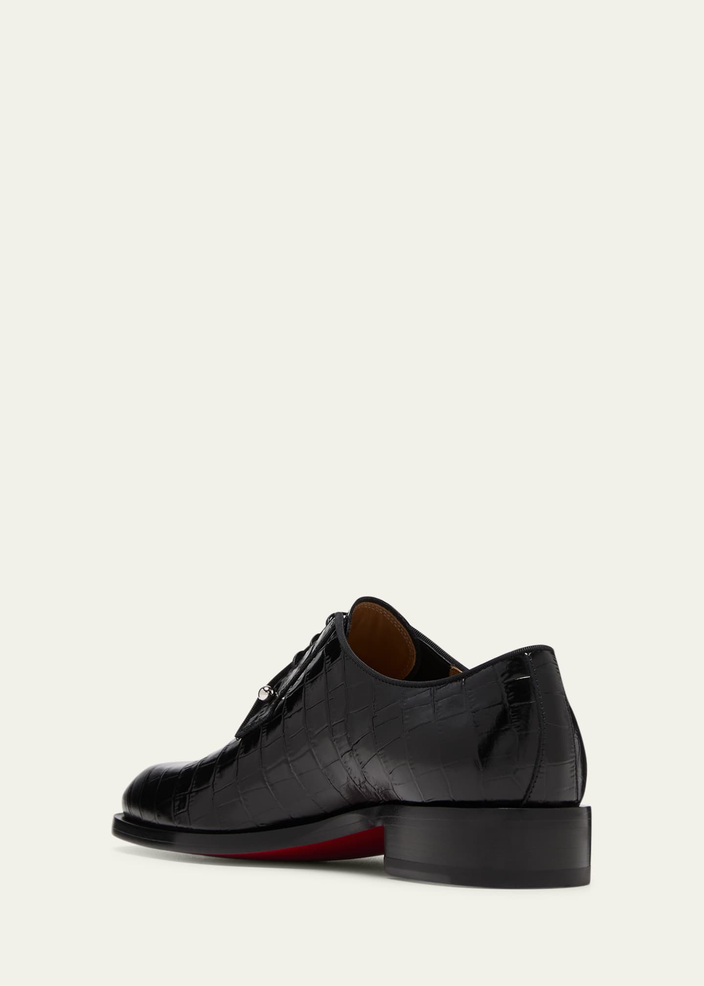 Christian Louboutin Men's Chambeliss Red Sole Leather Derby Shoes -  Bergdorf Goodman