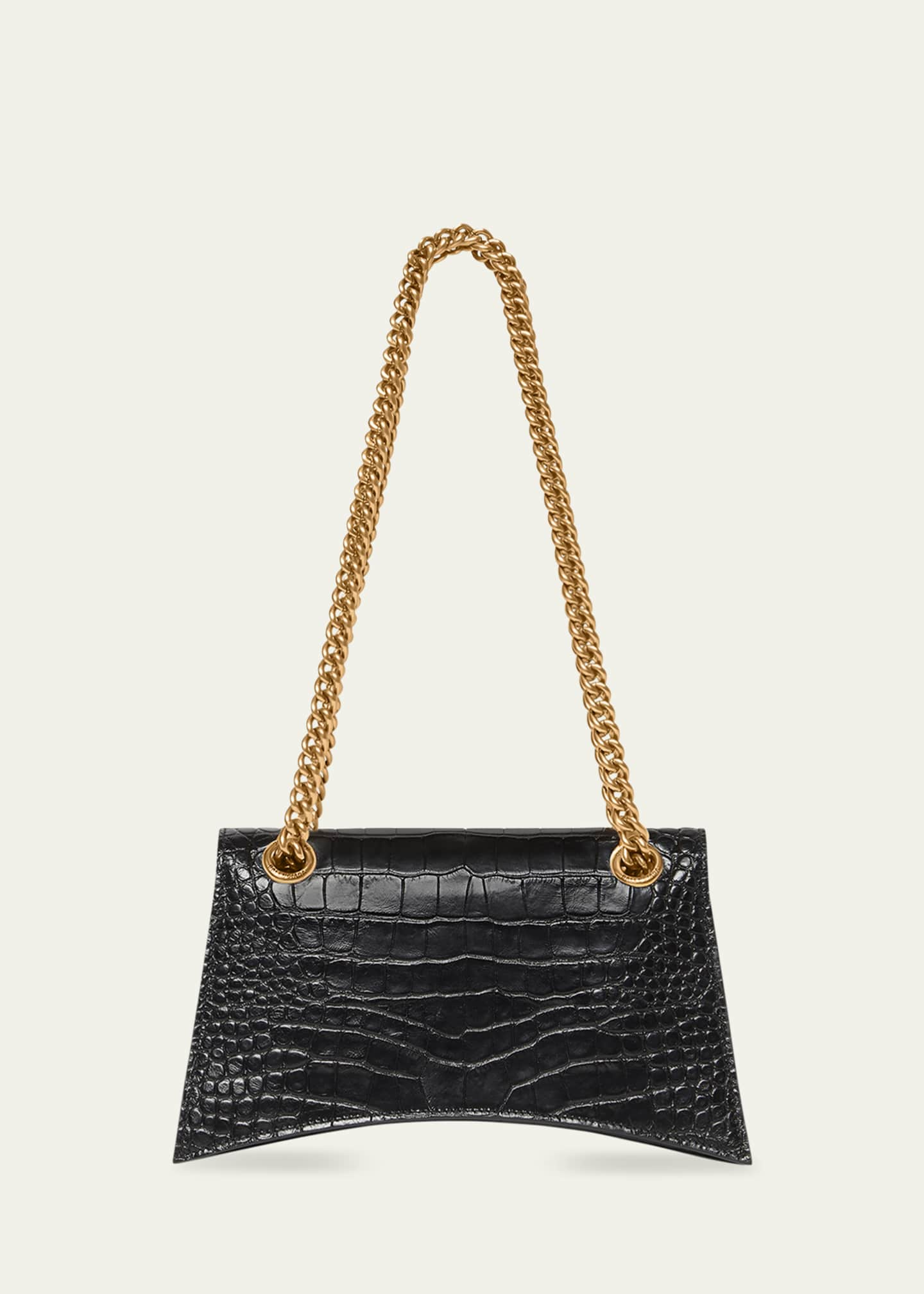 Crocodile Embossed Shoulder Bag