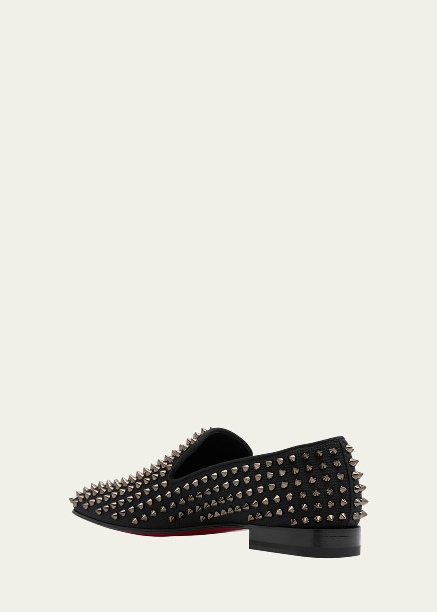 Christian Louboutin Black Dandelion Spikes Loafers