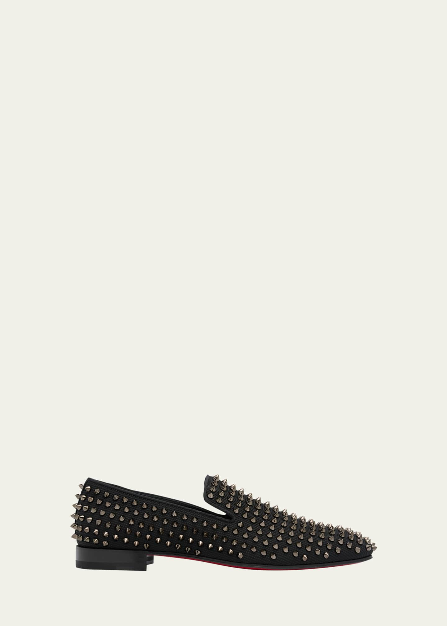 Christian Louboutin Black Dandelion Spikes Loafers