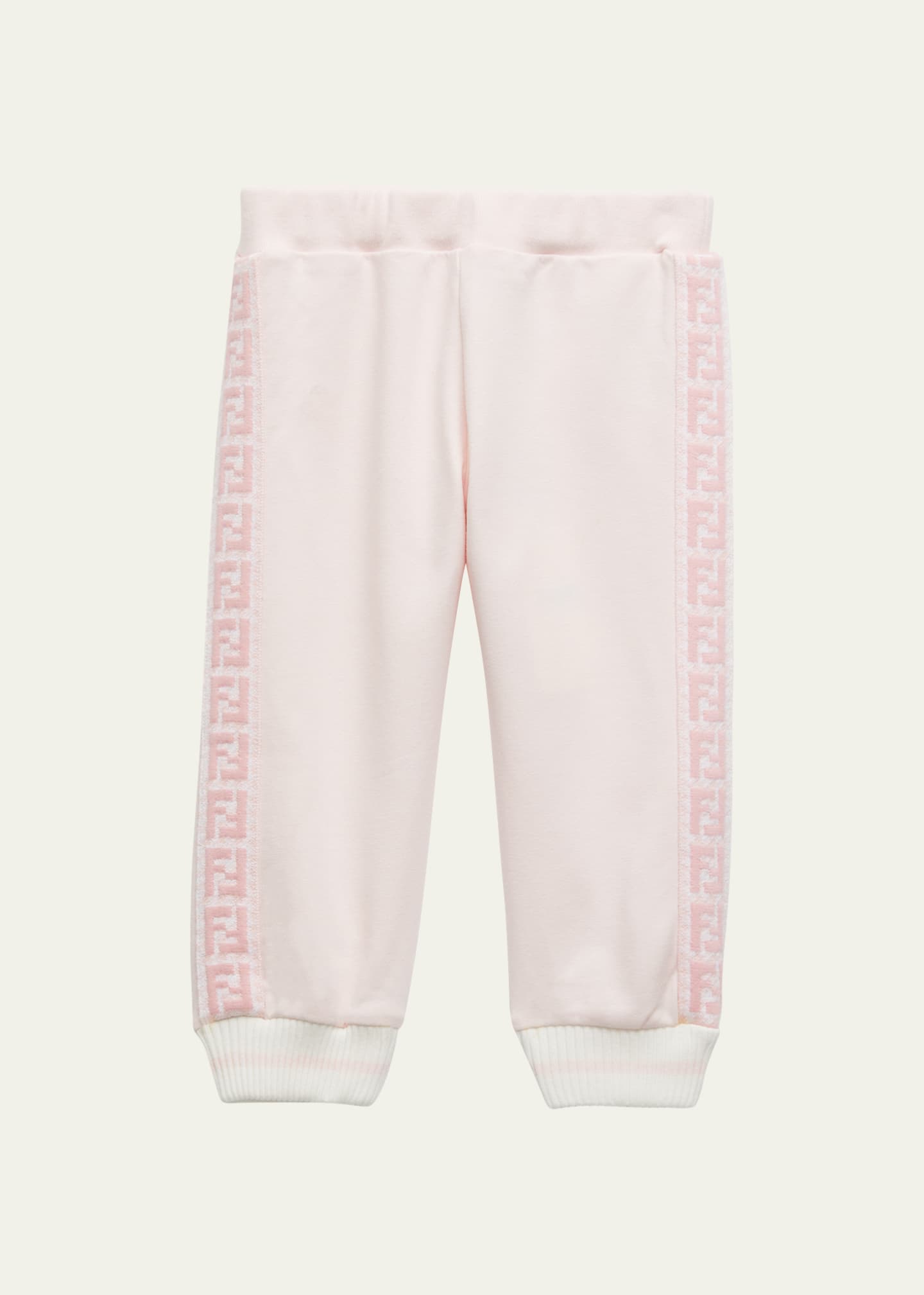 Fendi Girl's Monogram-Trim Sweatpants, Size 3M-18M Image 1 of 4