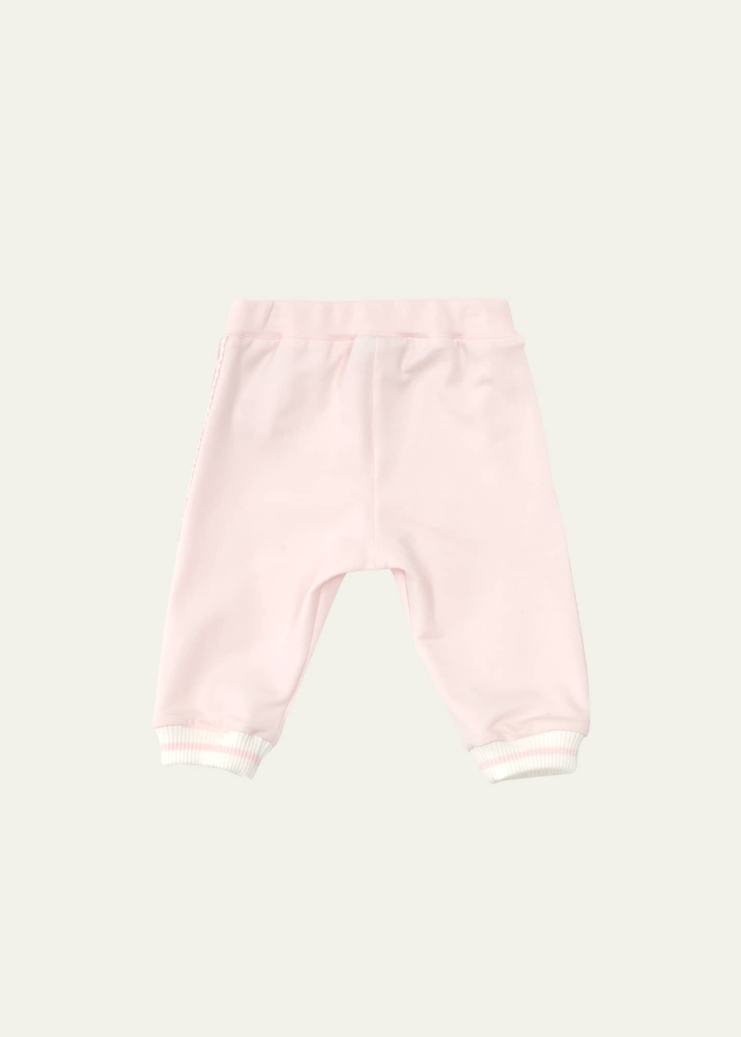 Fendi Girl's Monogram-Trim Sweatpants, Size 3M-18M Image 4 of 4