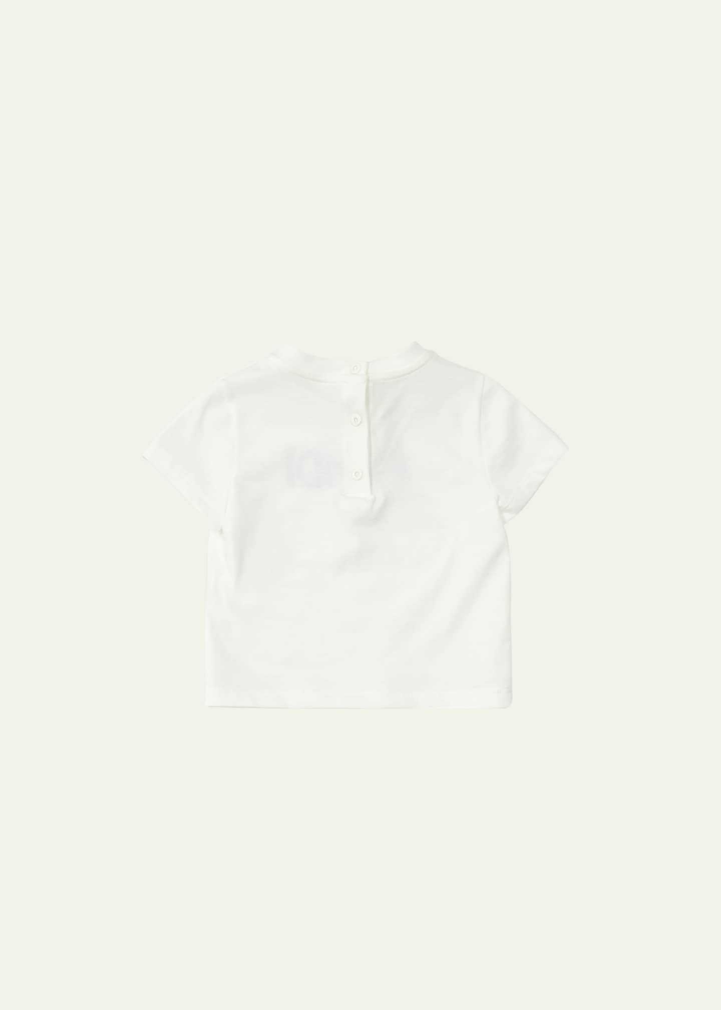 Fendi Boy s Classic Logo Print T Shirt Size 3M 24M