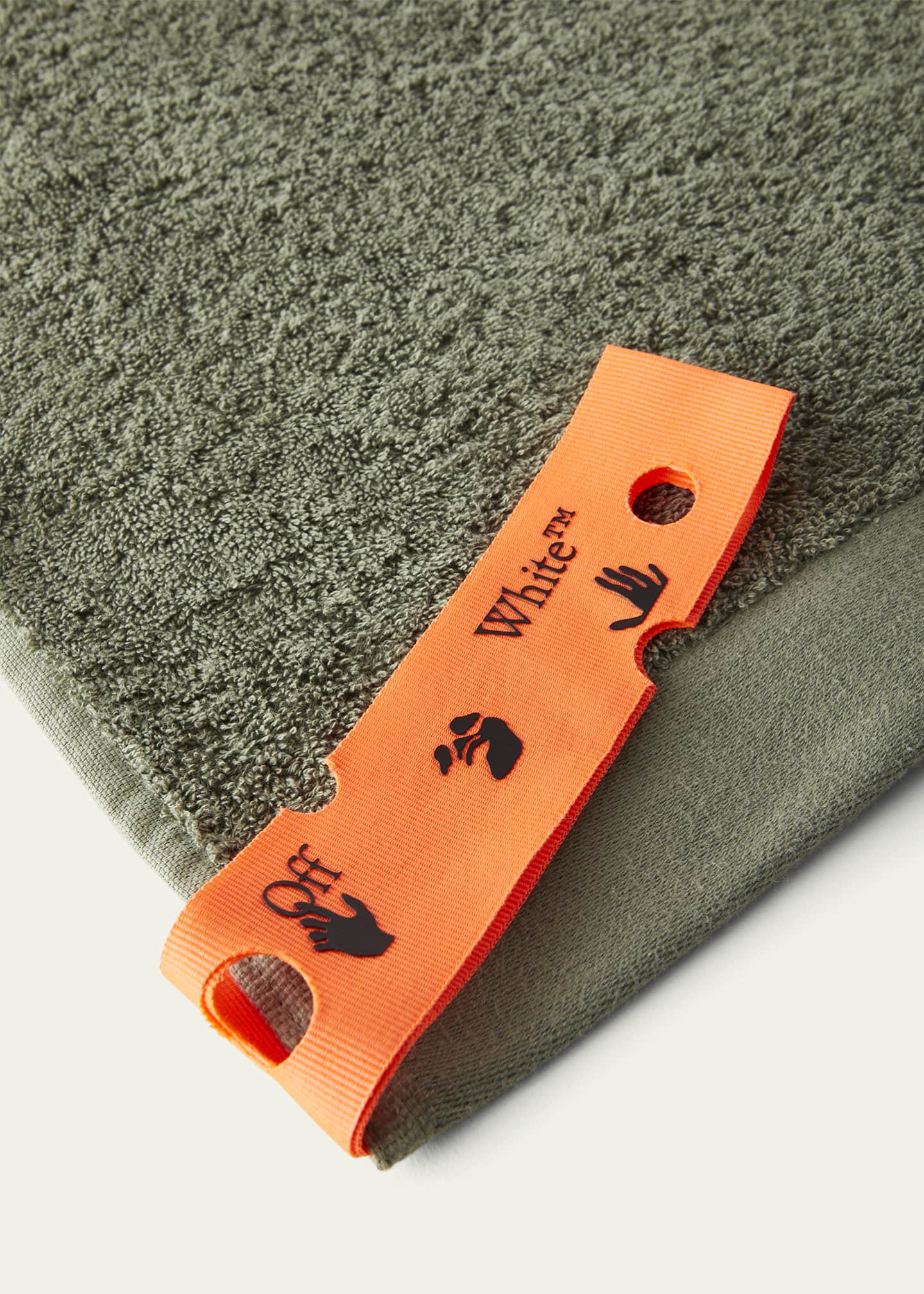 OffWhite Green Bookish Shower Towel Bergdorf Goodman