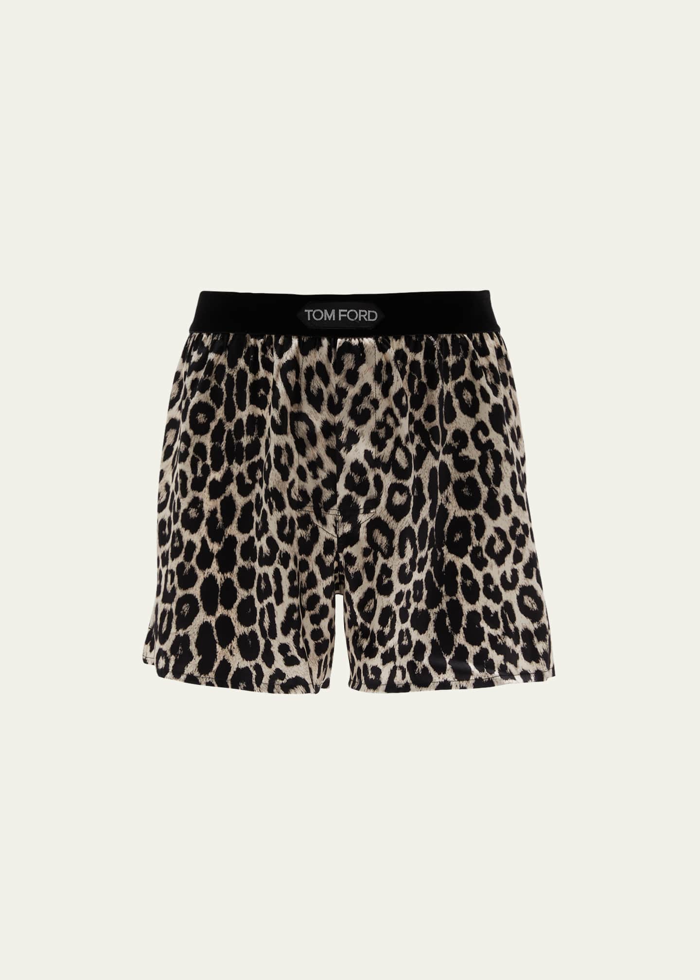 TOM FORD Men's Silk LeopardPrint Boxer Shorts Bergdorf Goodman