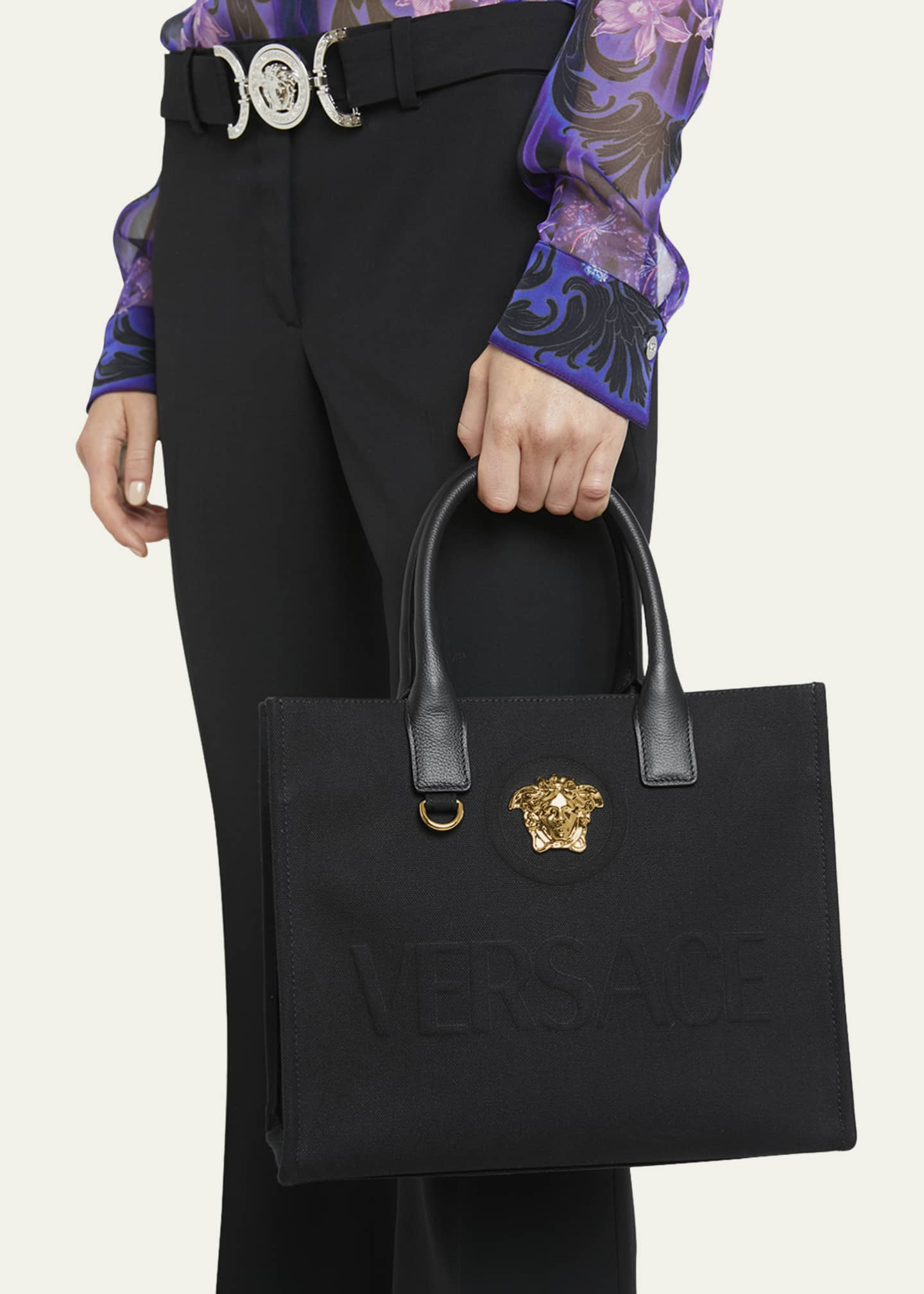 Versace La Medusa Leather Mini Bag