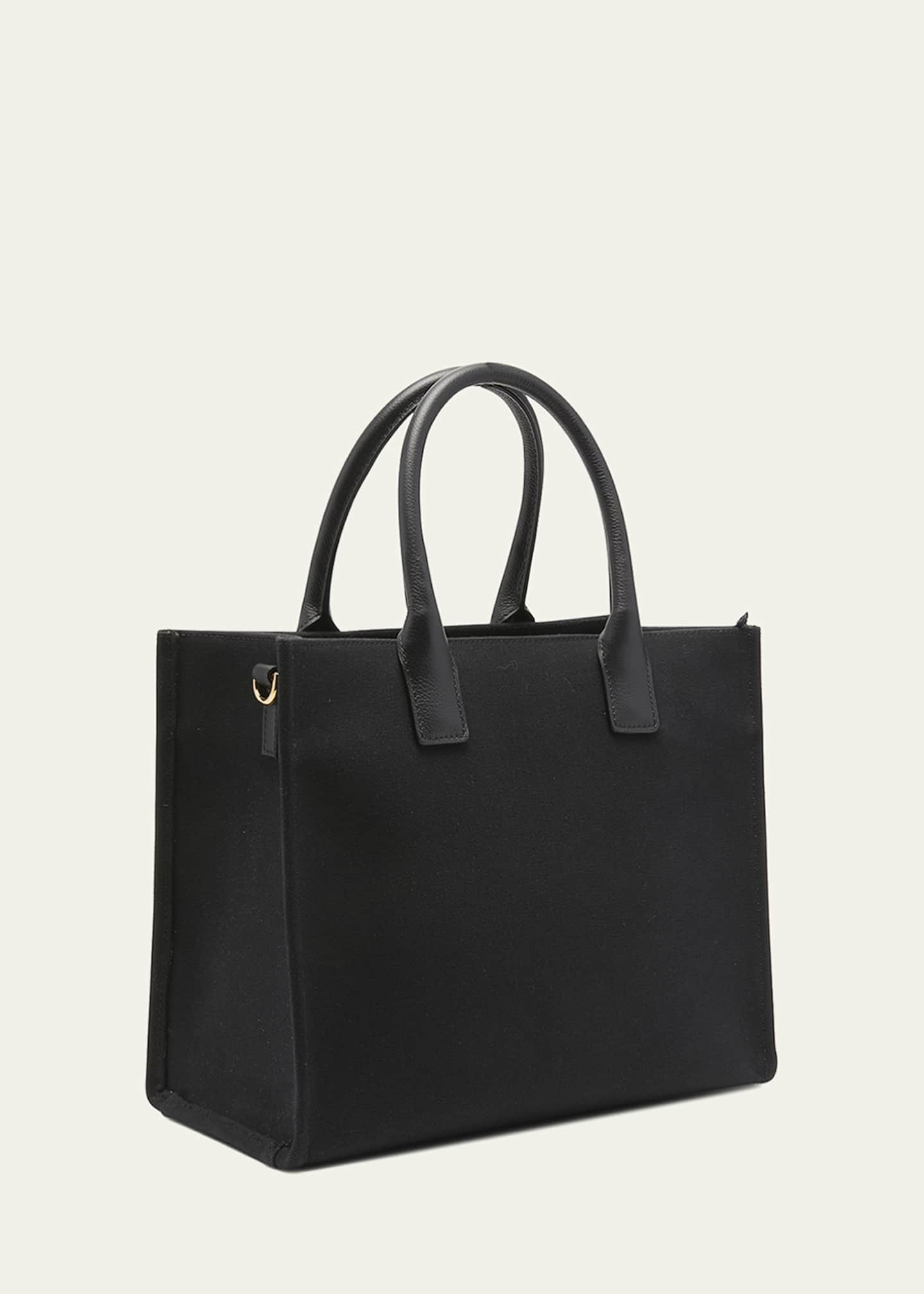 La Medusa Small Canvas Tote Bag in Black - Versace