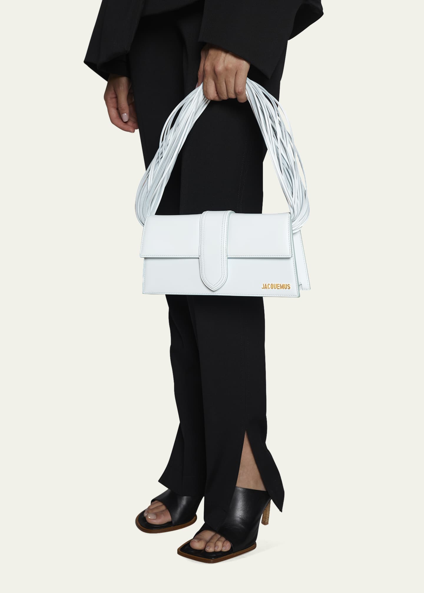 Jacquemus Le Bambino Long Ficiu Shoulder Bag, Yellow, Women's, Handbags & Purses Shoulder Bags