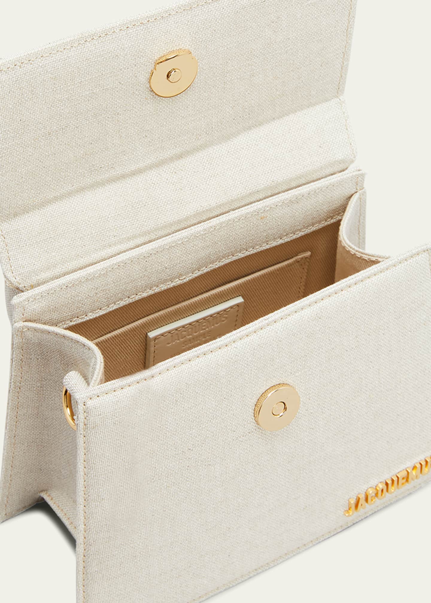 Jacquemus Le Chiquito Moyen Linen TopHandle Bag Bergdorf Goodman