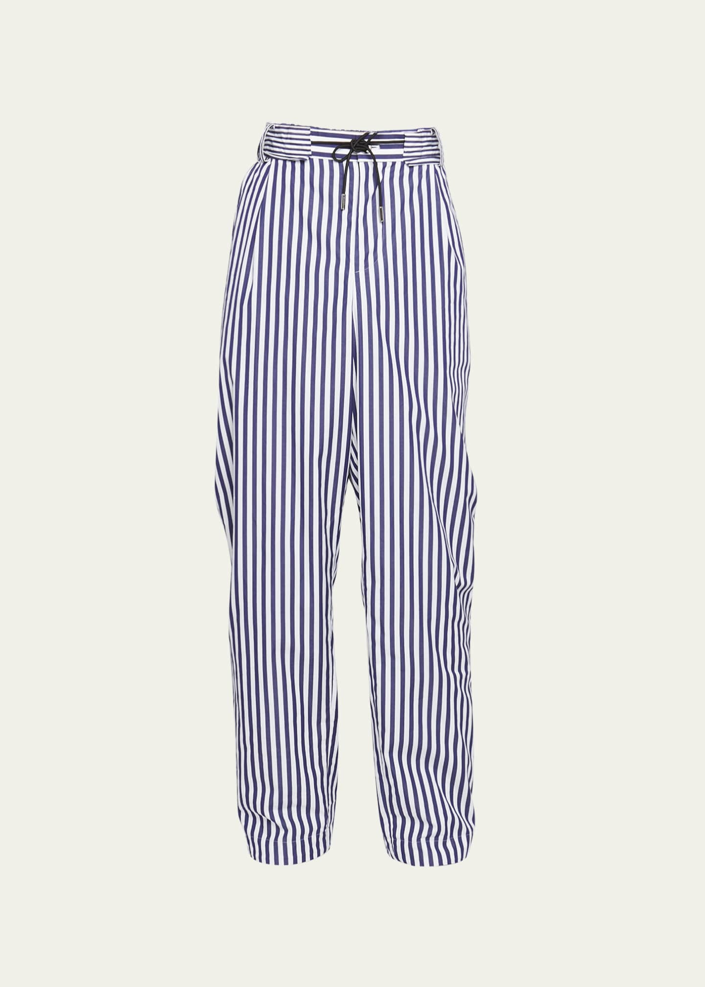 SACAI Men's French Stripe Cotton Poplin Pants Bergdorf Goodman