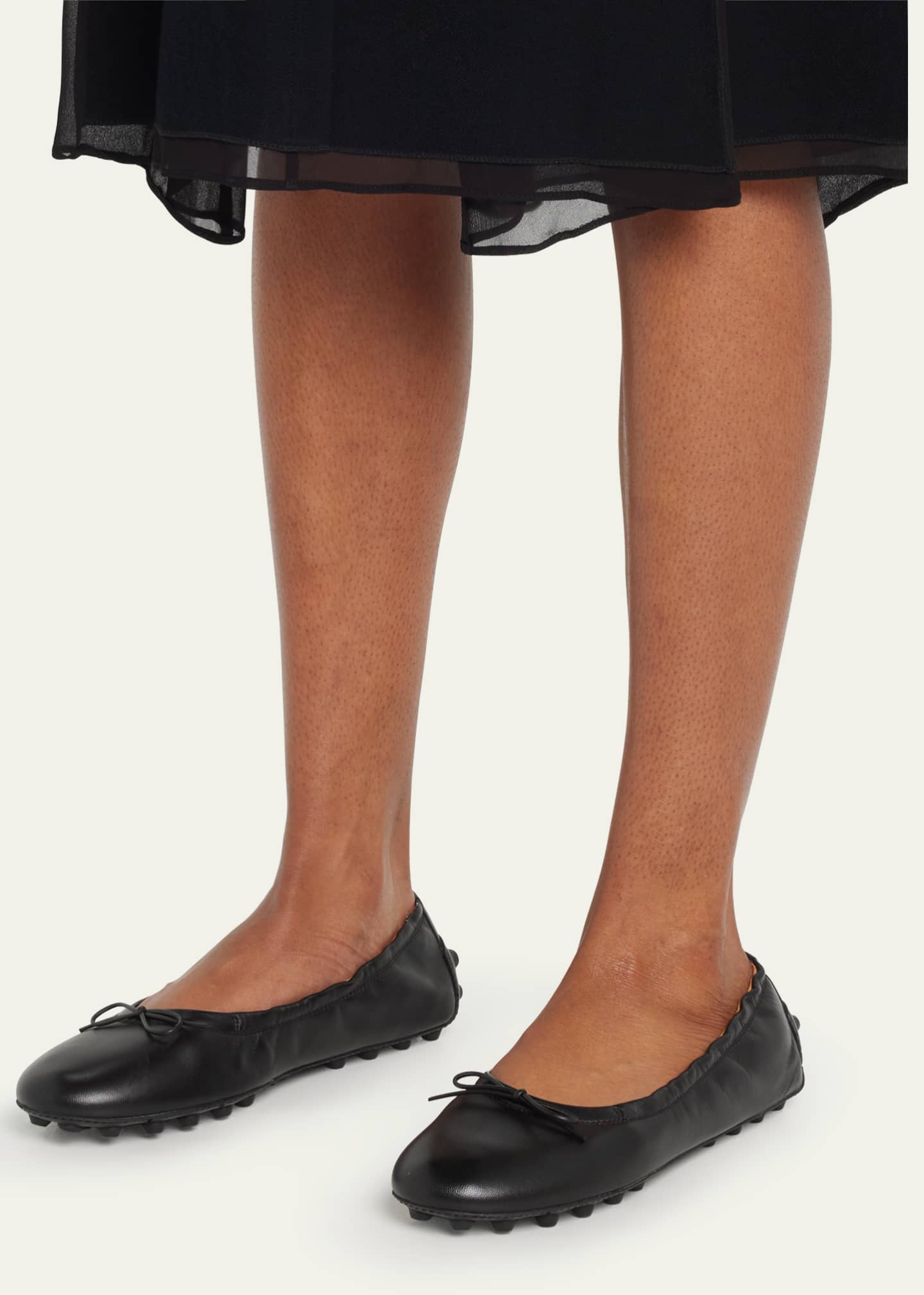 Tod's Gommini Leather Ballet Flats Image 2 of 5