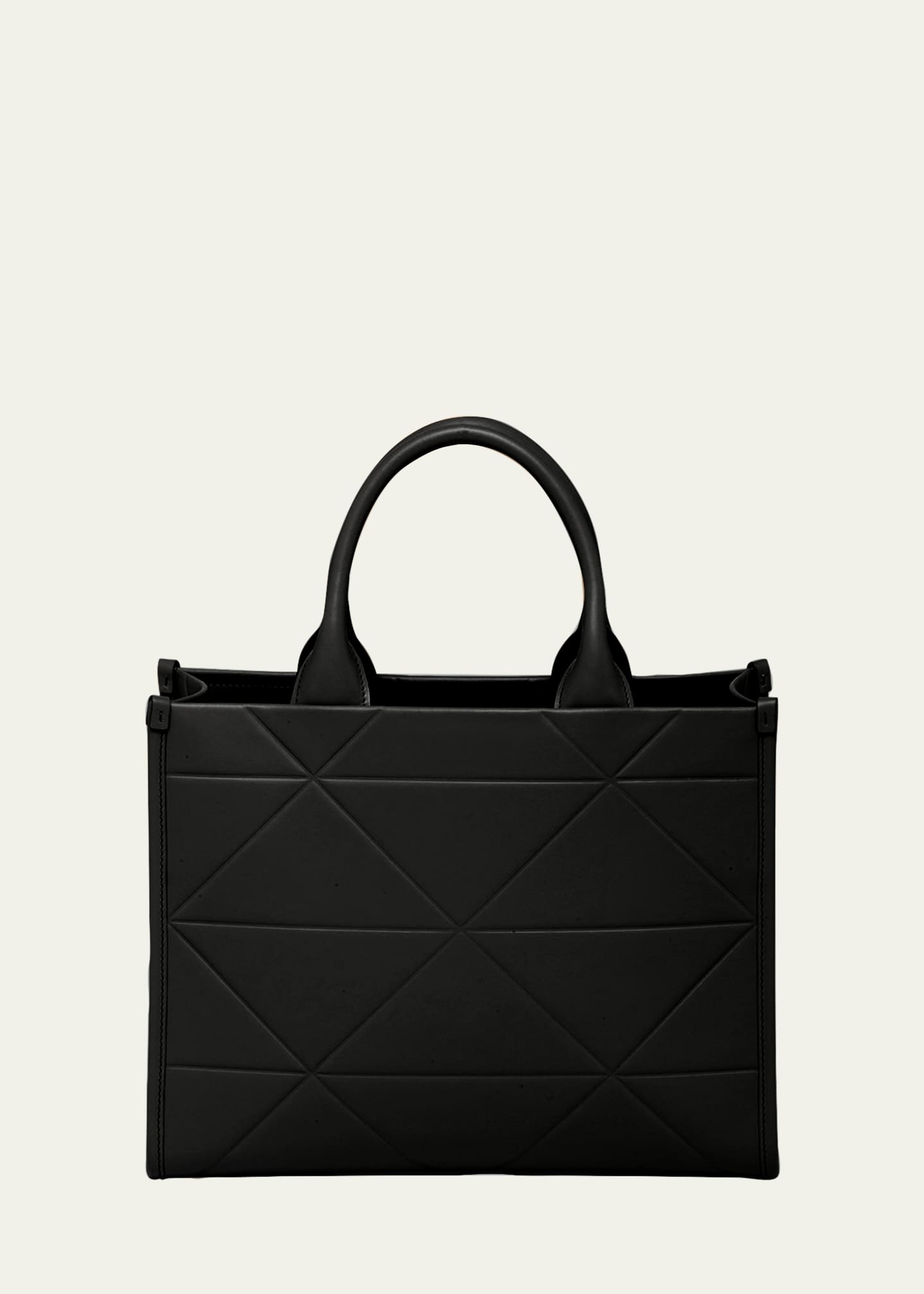 Prada Small Triangle-Embossed Shopper Tote Bag