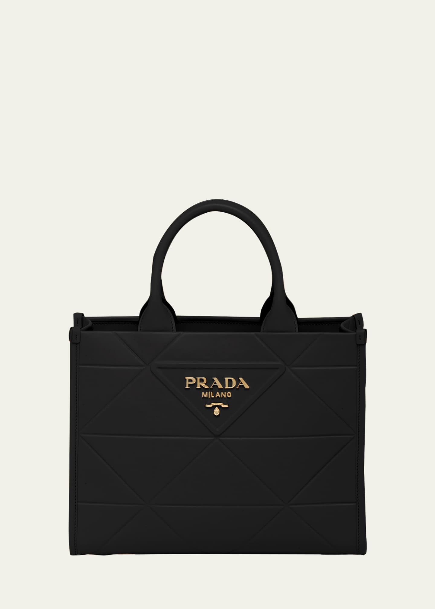 Prada Triangle Print Tote Bag