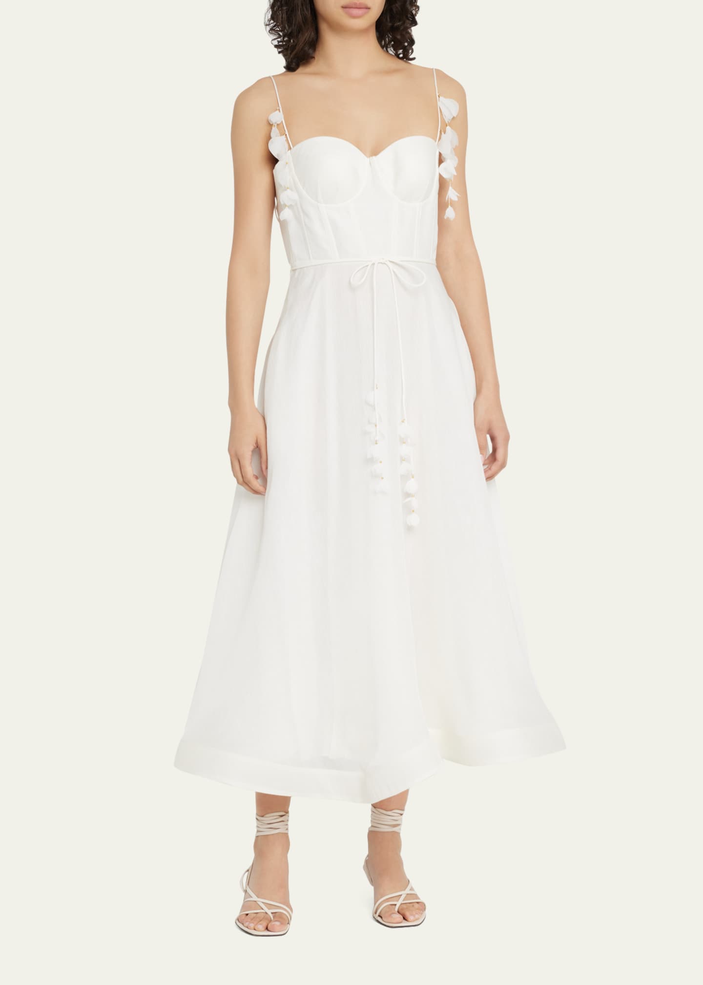 Zimmermann Wonderland Corset Midi Dress Bergdorf Goodman