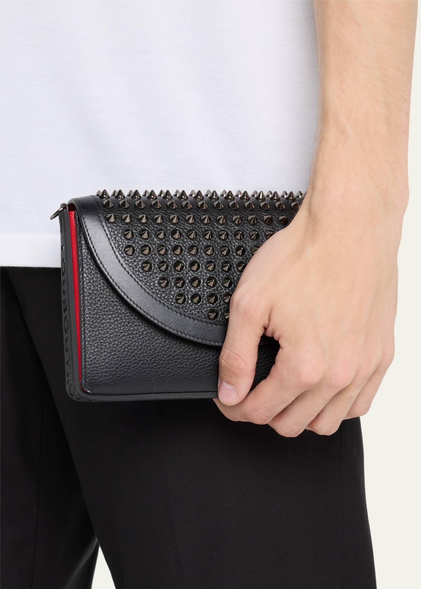 Christian Louboutin black Explorafunk Leather Wallet