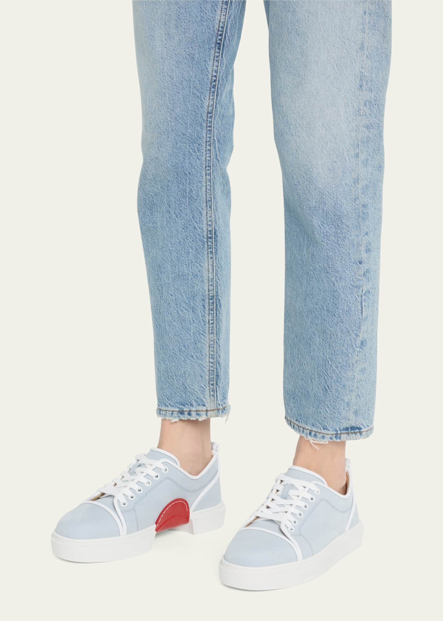 Christian Louboutin Adolon Donna Red Sole Low-Top Sneakers - Bergdorf ...