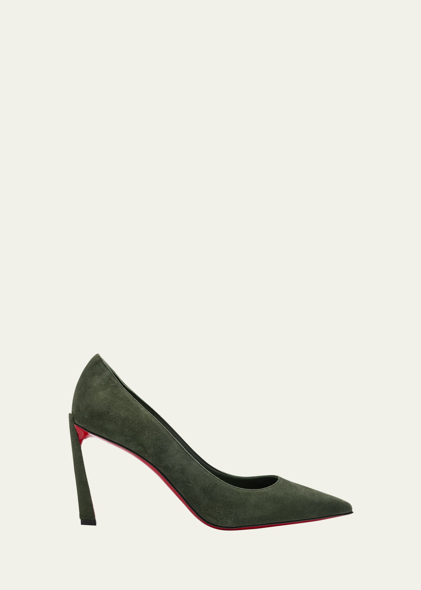 Christian Louboutin Condora Suede Red Sole Pumps Tennessee Green Women s 35.5EU Pumps High Heels Stilettos Pumps High Heels