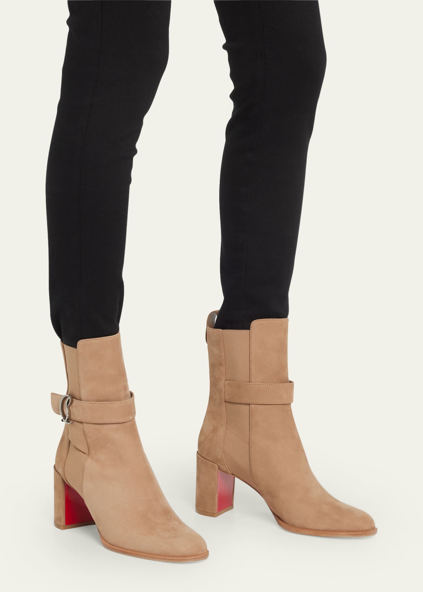 Christian Louboutin Belle Leather Red-Sole Ankle Boots - Bergdorf Goodman