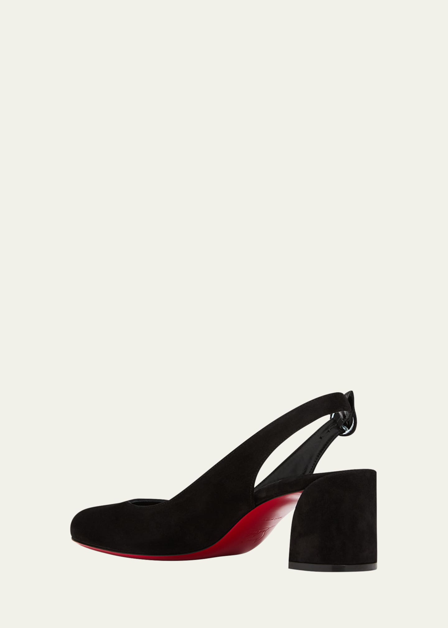 Christian Louboutin So Jane Suede Red Sole Slingback Pumps Image 4 of 6