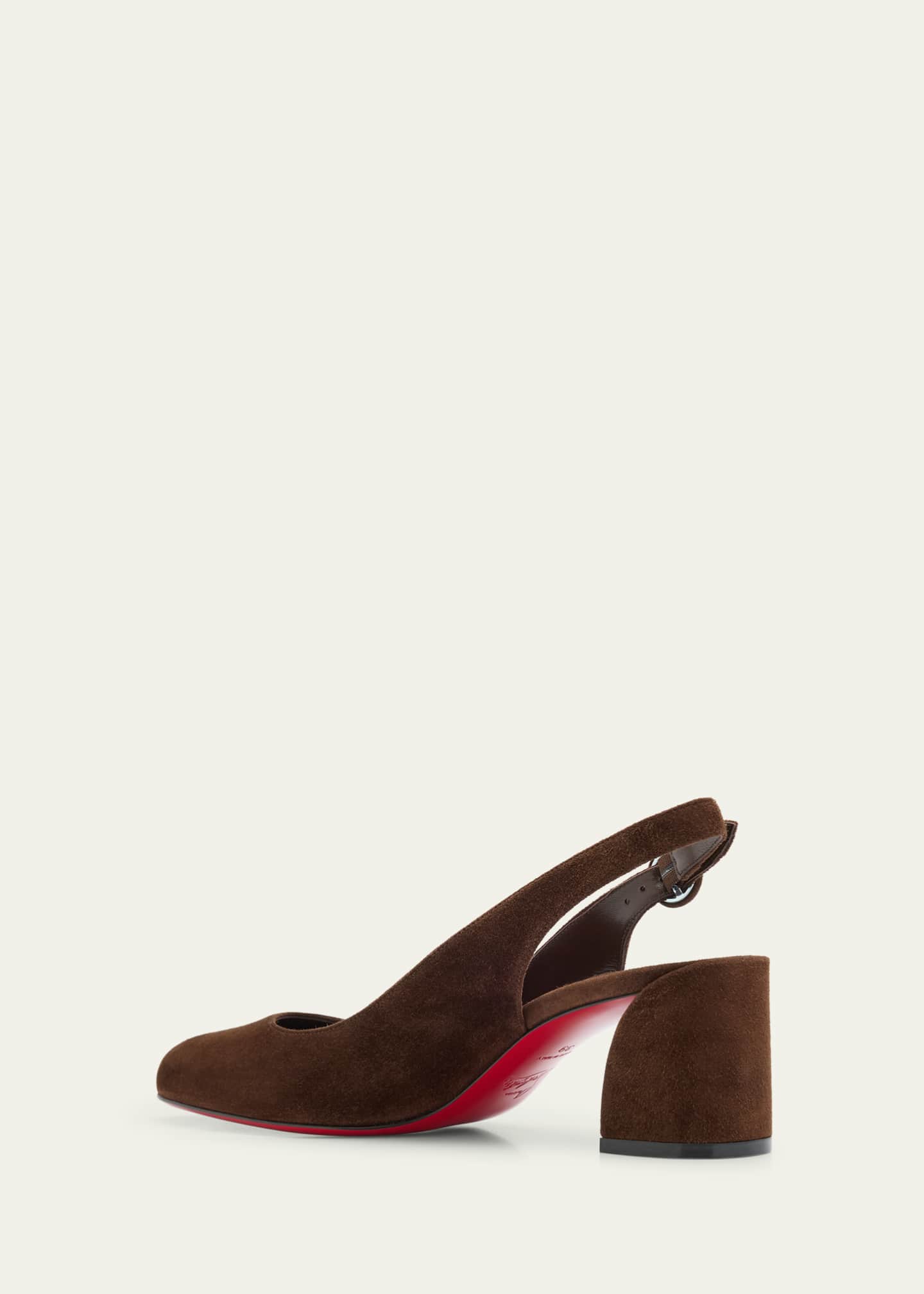 Christian Louboutin So Jane Suede Red Sole Slingback Pumps Image 4 of 6