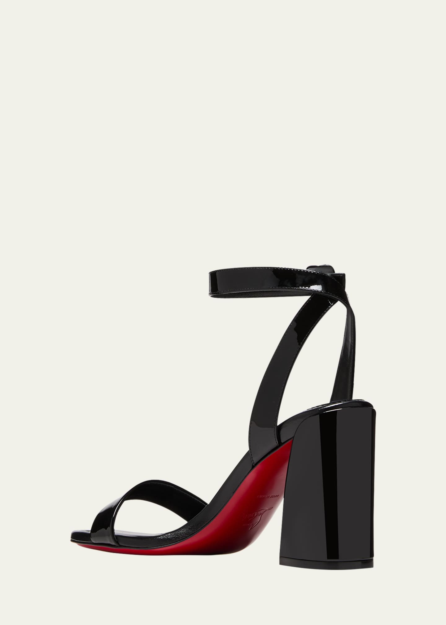 Red bottom sales block heels